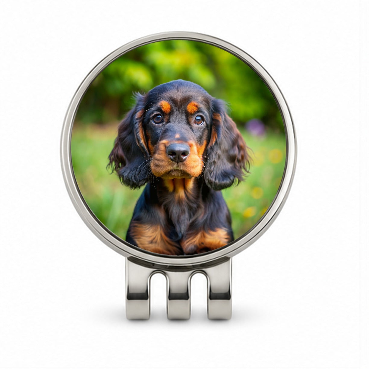 Gordon Setter Dog Puppy Photo Golf Hat Clip with Ball Marker