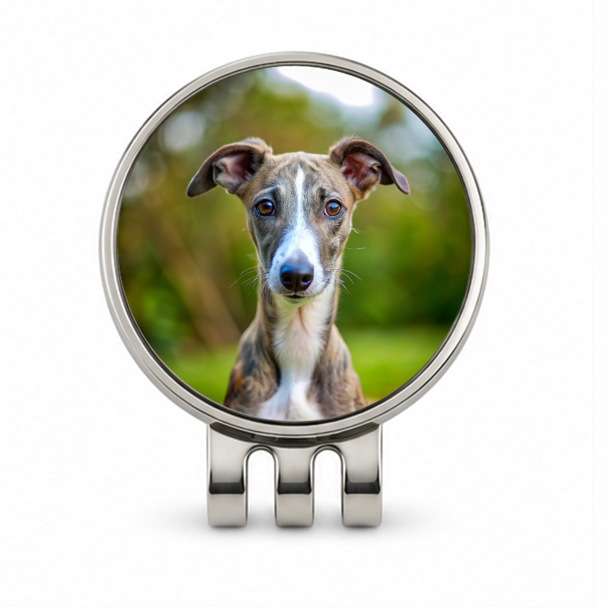 Greyhound Dog Puppy Photo Golf Hat Clip with Ball Marker