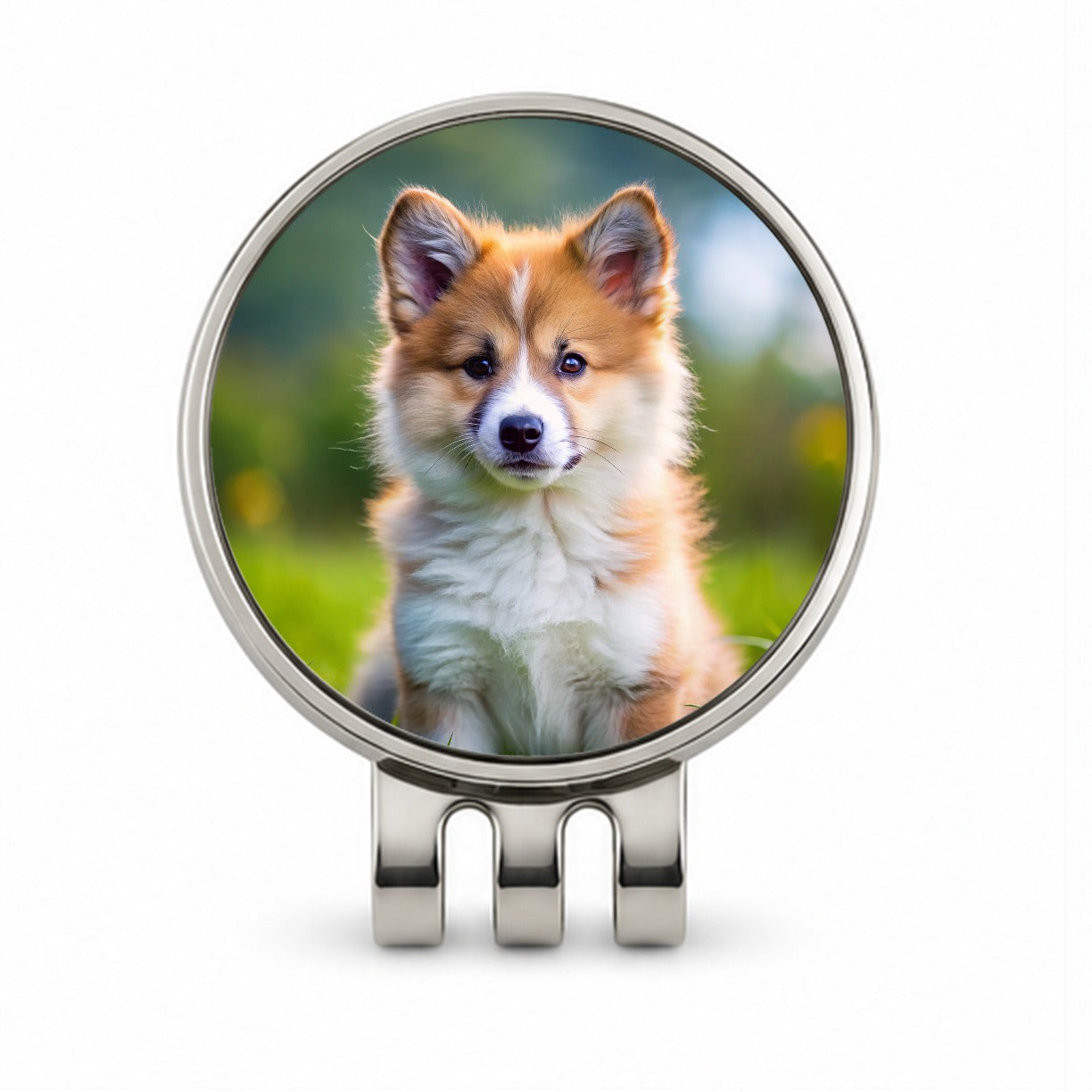 Icelandic Sheepdog Dog Puppy Photo Golf Hat Clip with Ball Marker