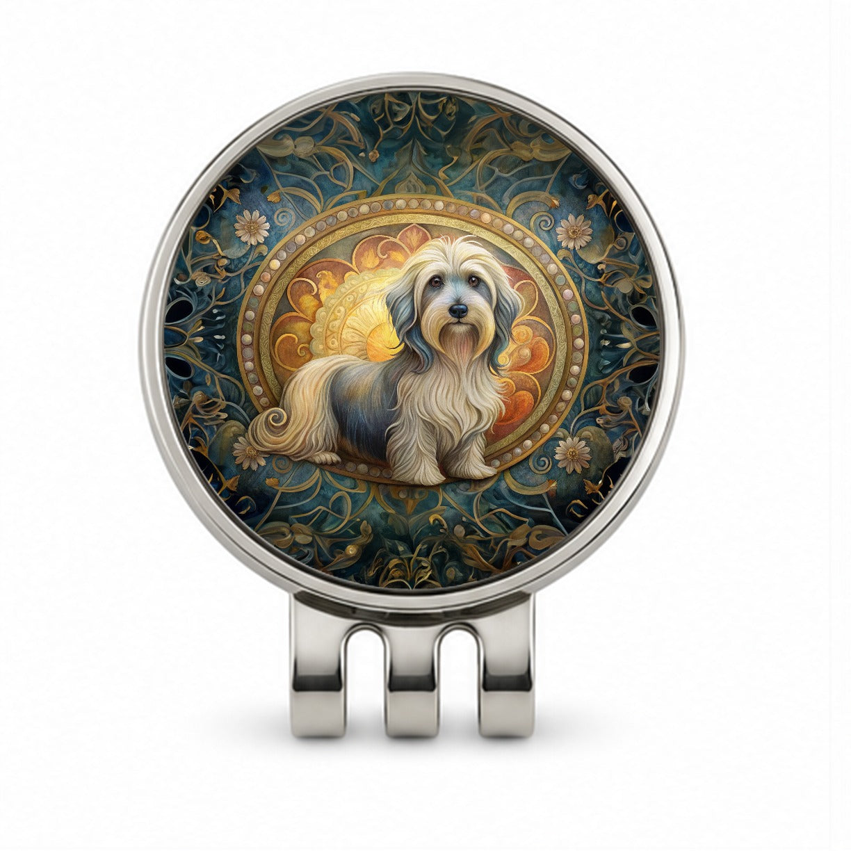 Lowchen Little Lion Dog Art Nouveau Golf Hat Clip with Ball Marker
