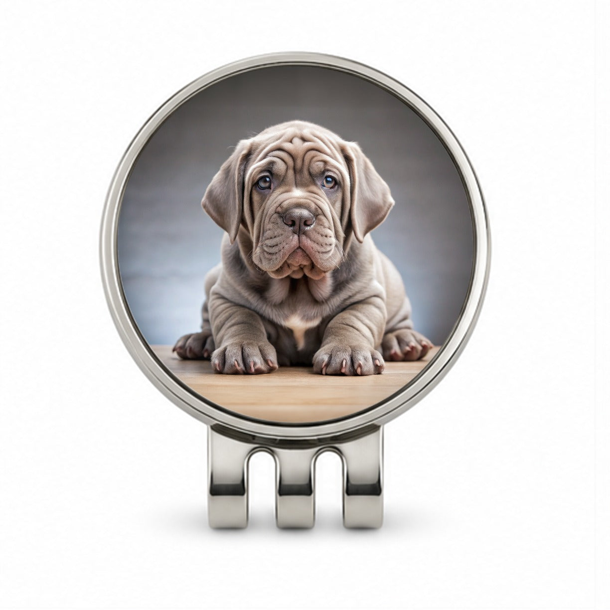 Neapolitan Mastiff Dog Puppy Photo Golf Hat Clip with Ball Marker
