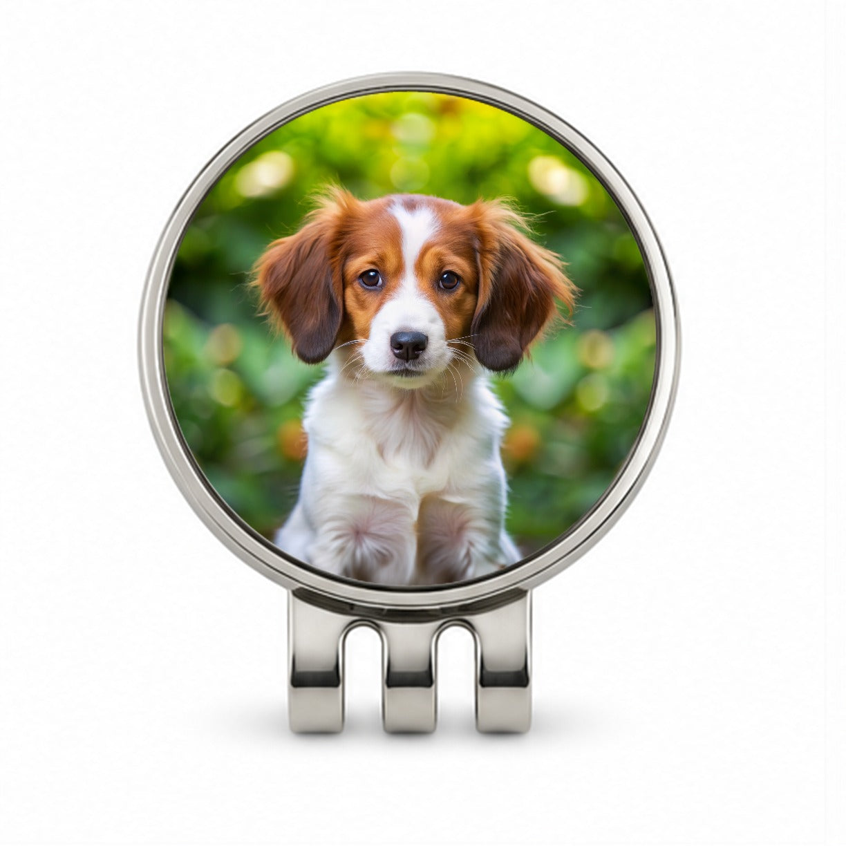 Nederlandse Kooikerhondje Dog Puppy Photo Golf Hat Clip with Ball Marker