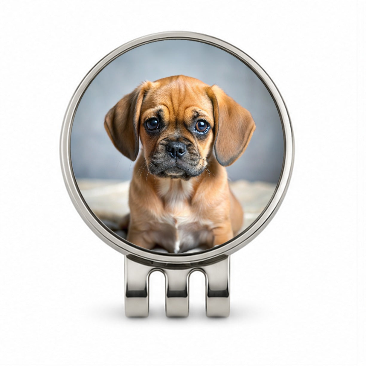 Puggle Dog Puppy Photo Golf Hat Clip with Ball Marker