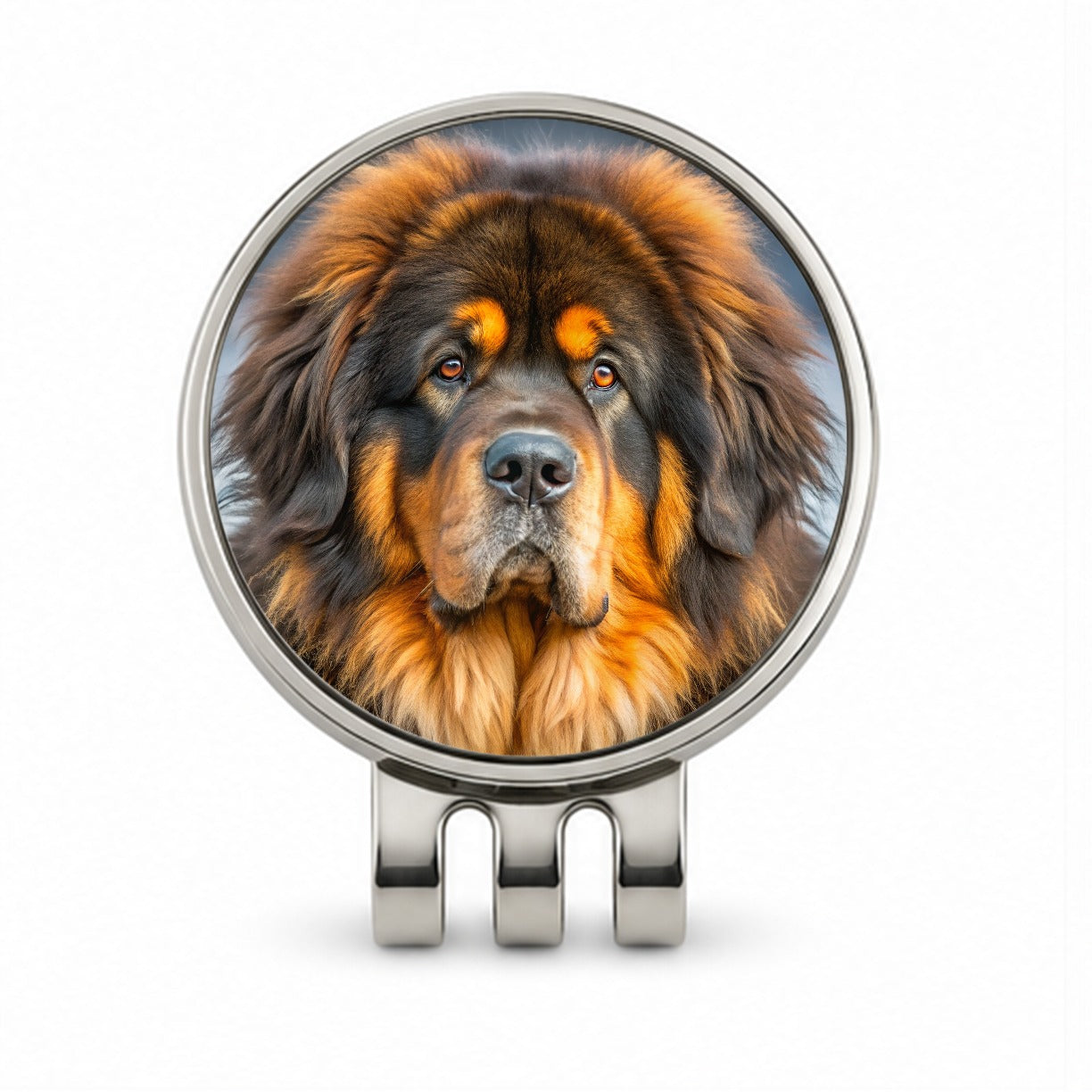 Tibetan Mastiff Dog Photo Golf Hat Clip with Ball Marker