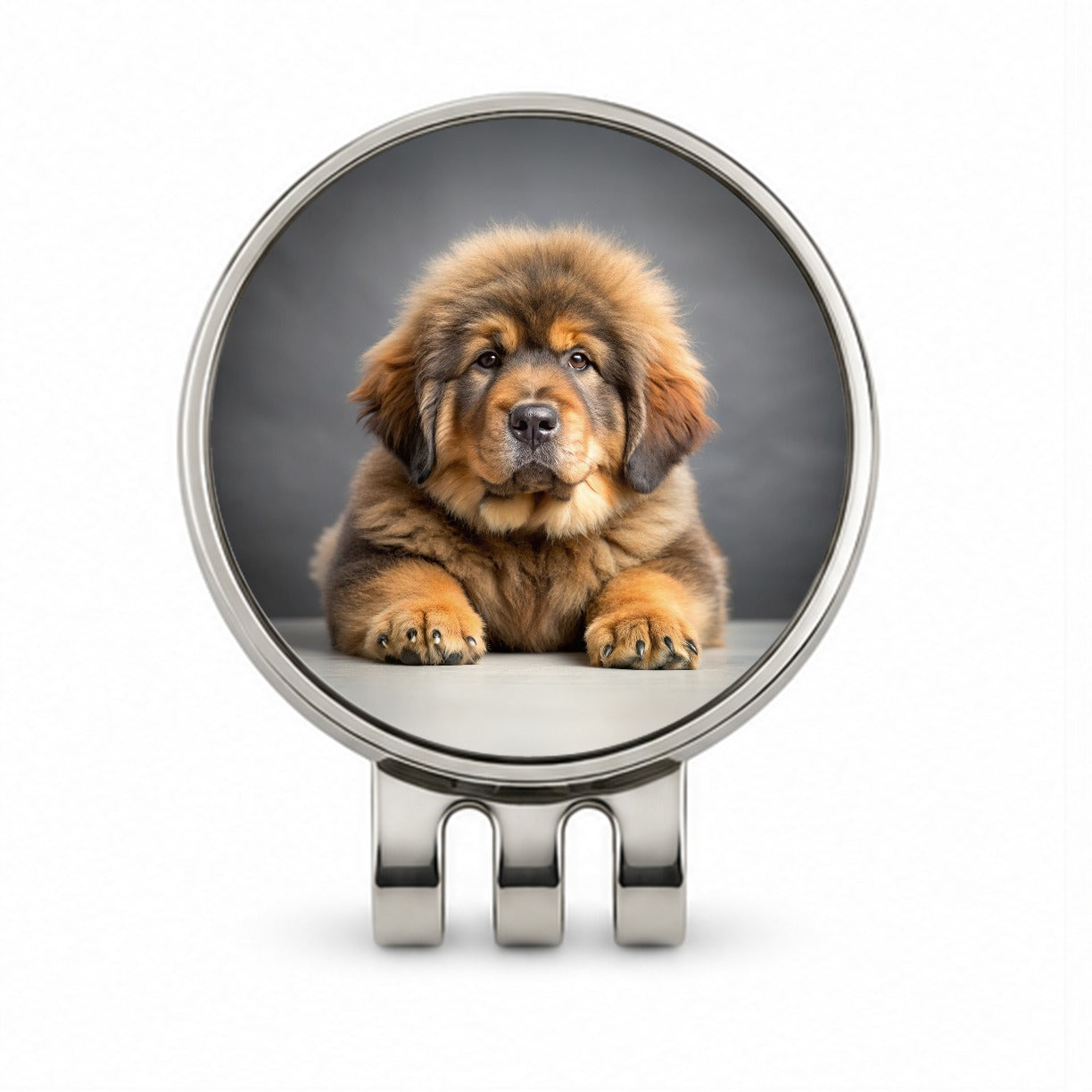 Tibetan Mastiff Dog Puppy Photo Golf Hat Clip with Ball Marker