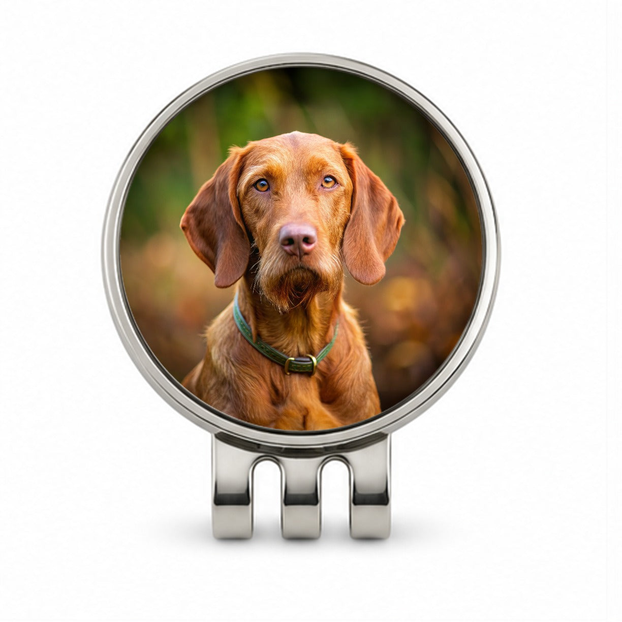 Wirehaired Vizsla Dog Photo Golf Hat Clip with Ball Marker