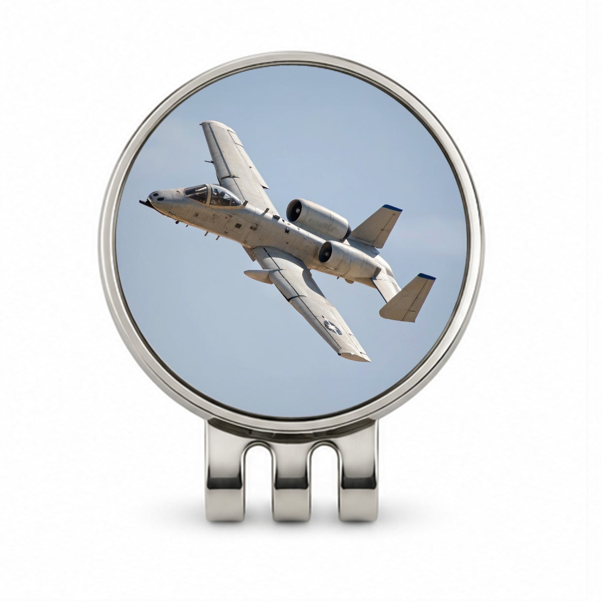 A-10 Thunderbolt II Warthog US Air Force Plane In Flight Golf Hat Clip with Ball Marker