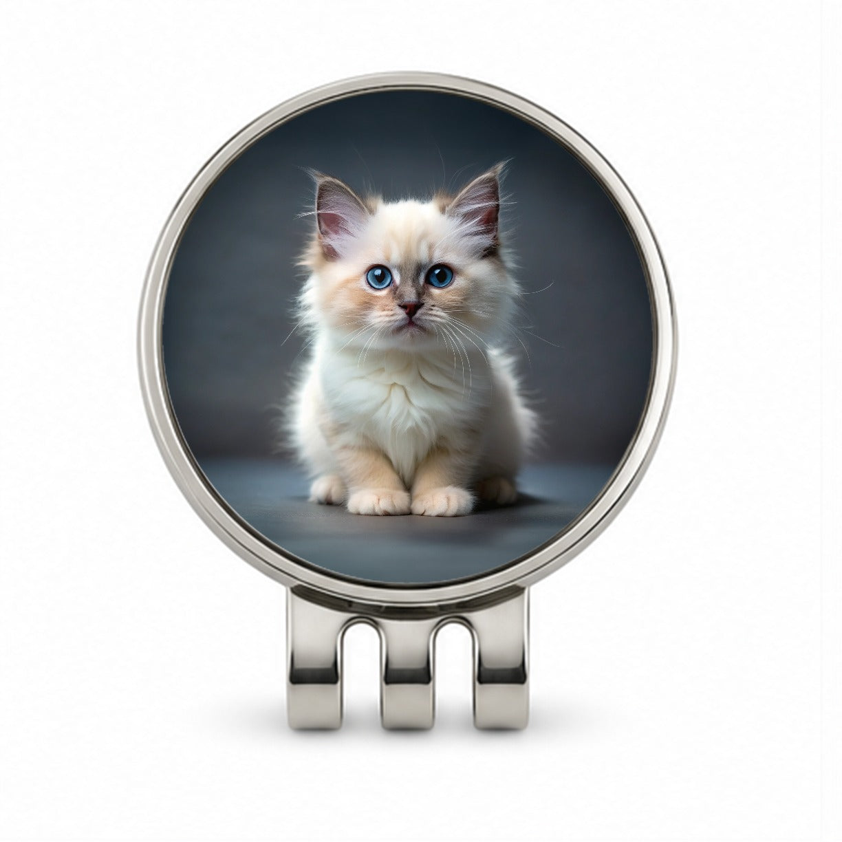 Birman Cat Kitten Photo Golf Hat Clip with Ball Marker