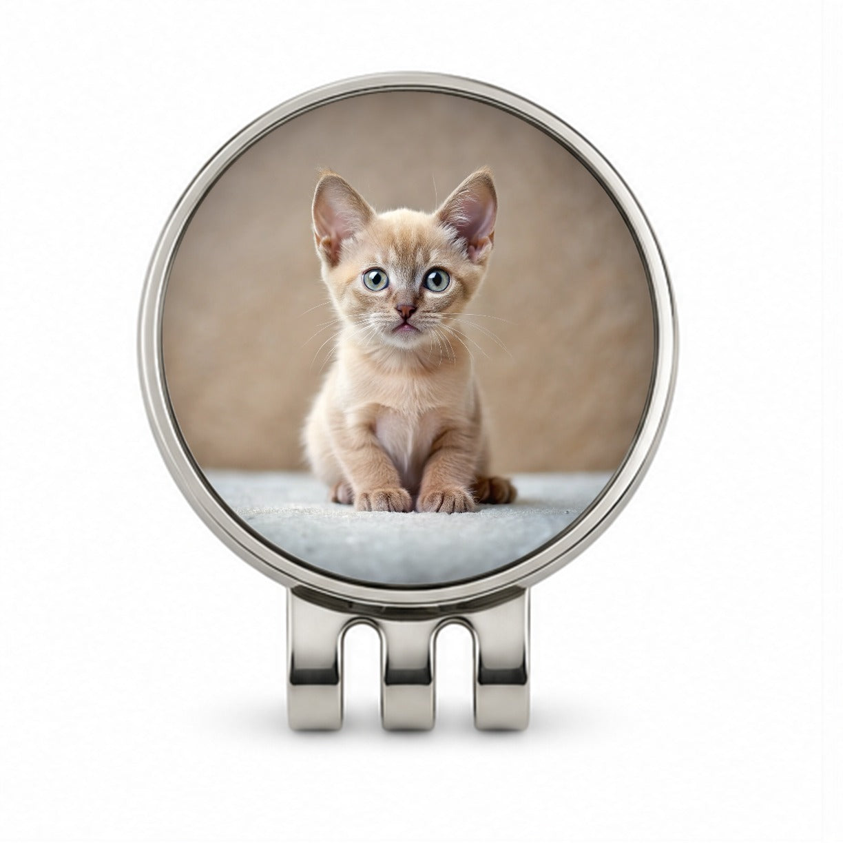 Burmese Cat Kitten Photo Golf Hat Clip with Ball Marker