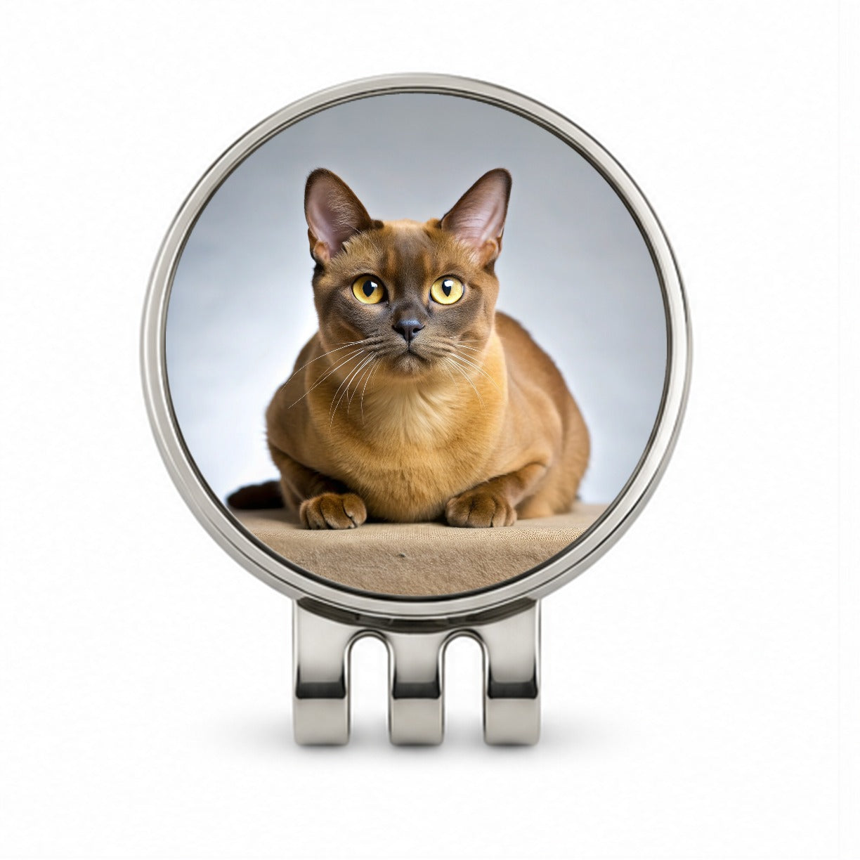 Burmese Cat Photo Golf Hat Clip with Ball Marker