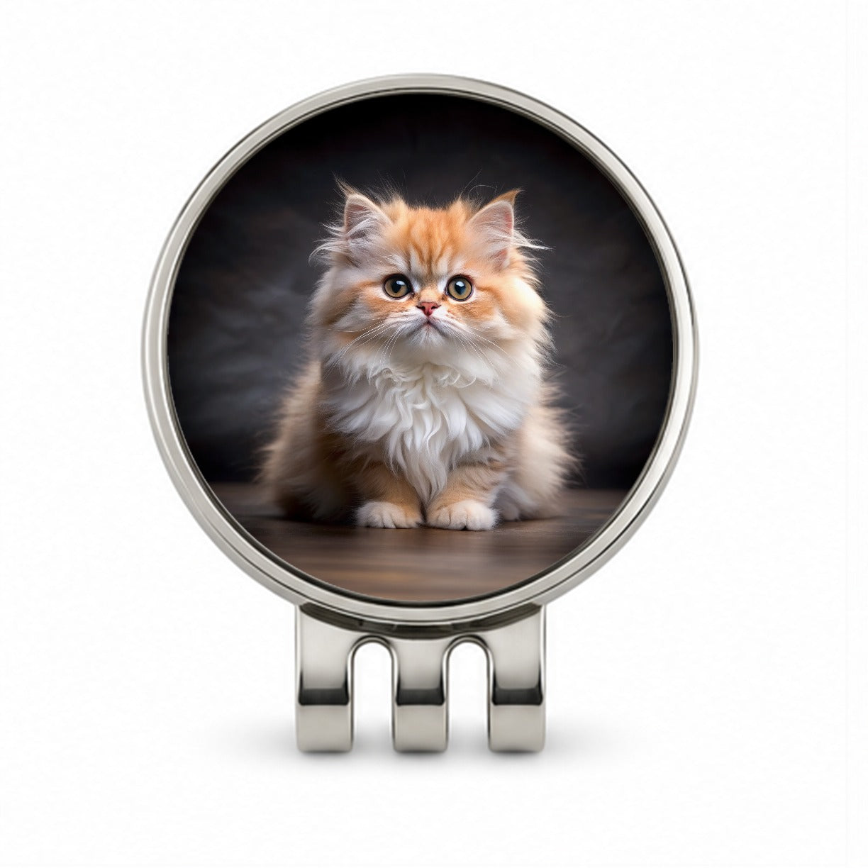 Classic Persian Cat Kitten Photo Golf Hat Clip with Ball Marker