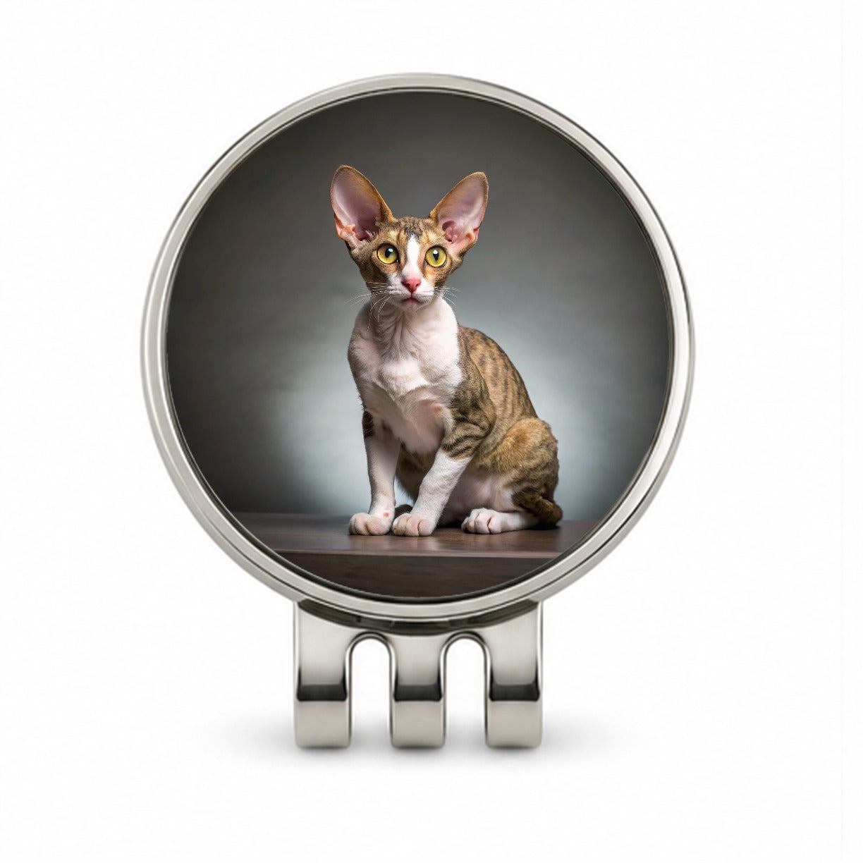 Cornish Rex Cat Photo Golf Hat Clip with Ball Marker