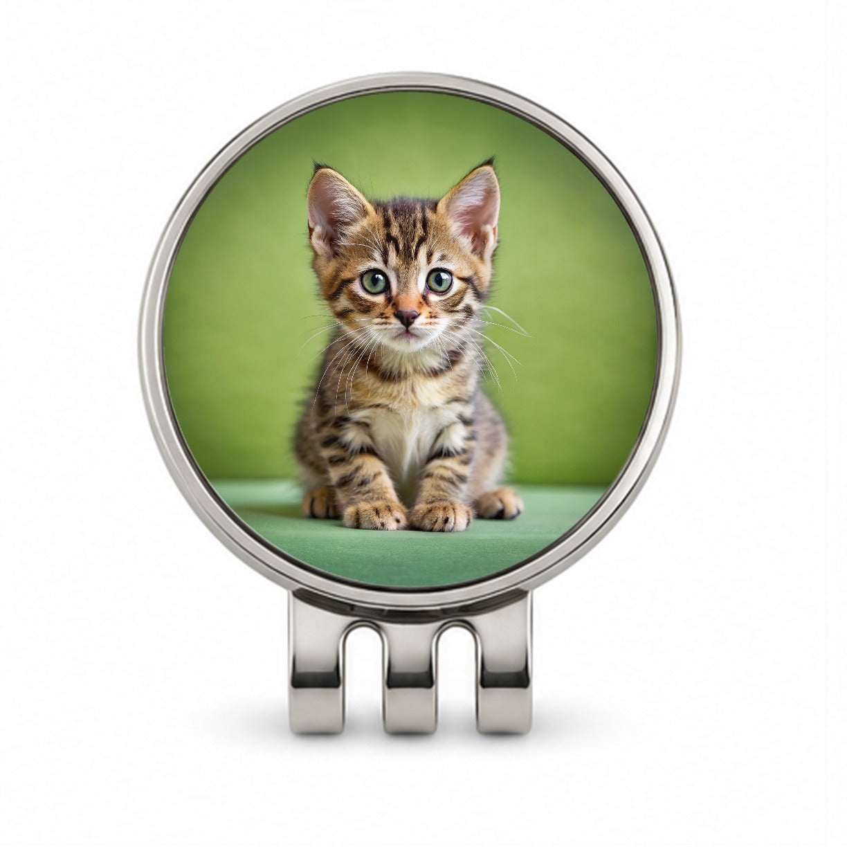 European Shorthair Cat Kitten Photo Golf Hat Clip with Ball Marker