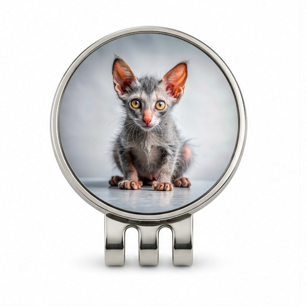 Lykoi Wolf Cat Kitten Photo Golf Hat Clip with Ball Marker