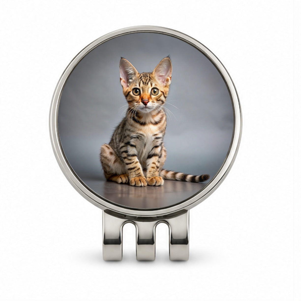 Ocicat Cat Kitten Photo Golf Hat Clip with Ball Marker