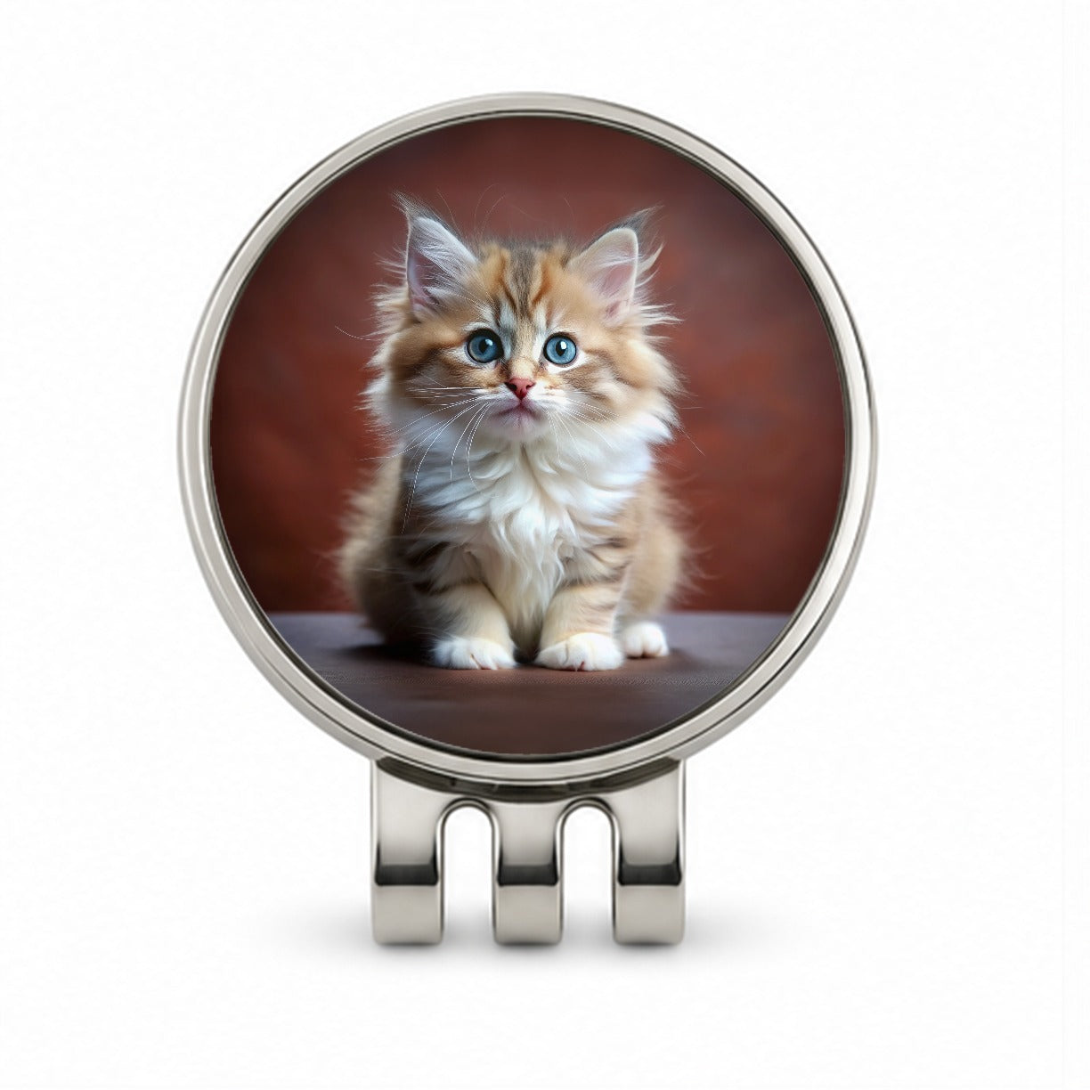 Ragamuffin Cat Kitten Photo Golf Hat Clip with Ball Marker