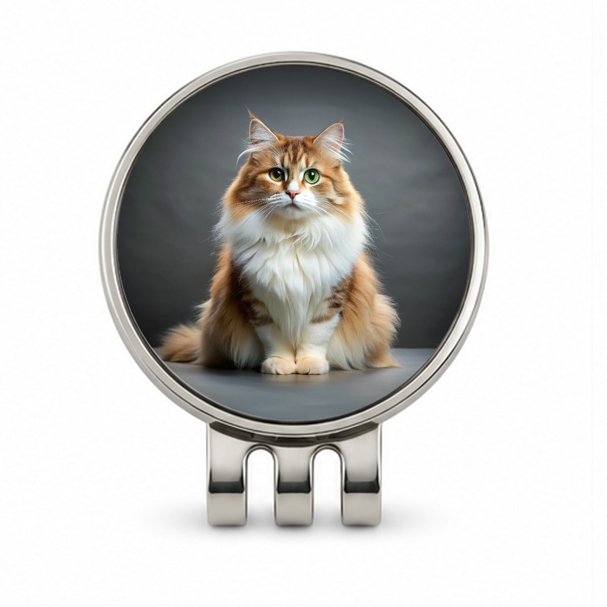 Ragamuffin Cat Photo Golf Hat Clip with Ball Marker