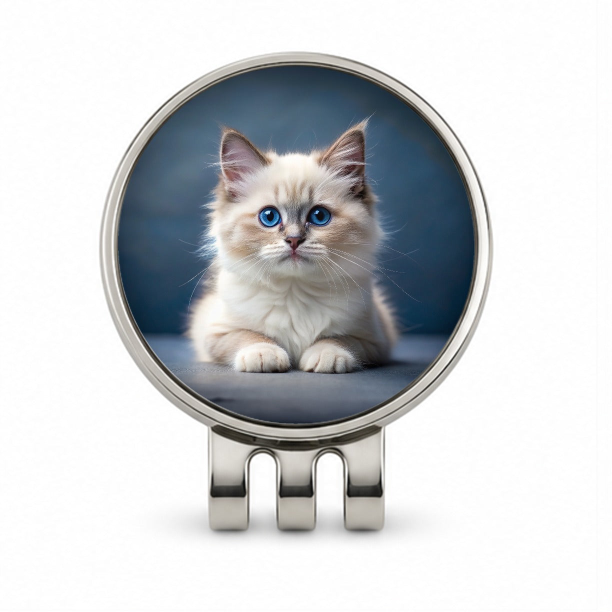 Ragdoll Cat Kitten Photo Golf Hat Clip with Ball Marker