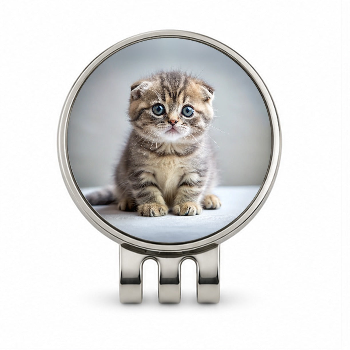 Scottish Fold Cat Kitten Photo Golf Hat Clip with Ball Marker