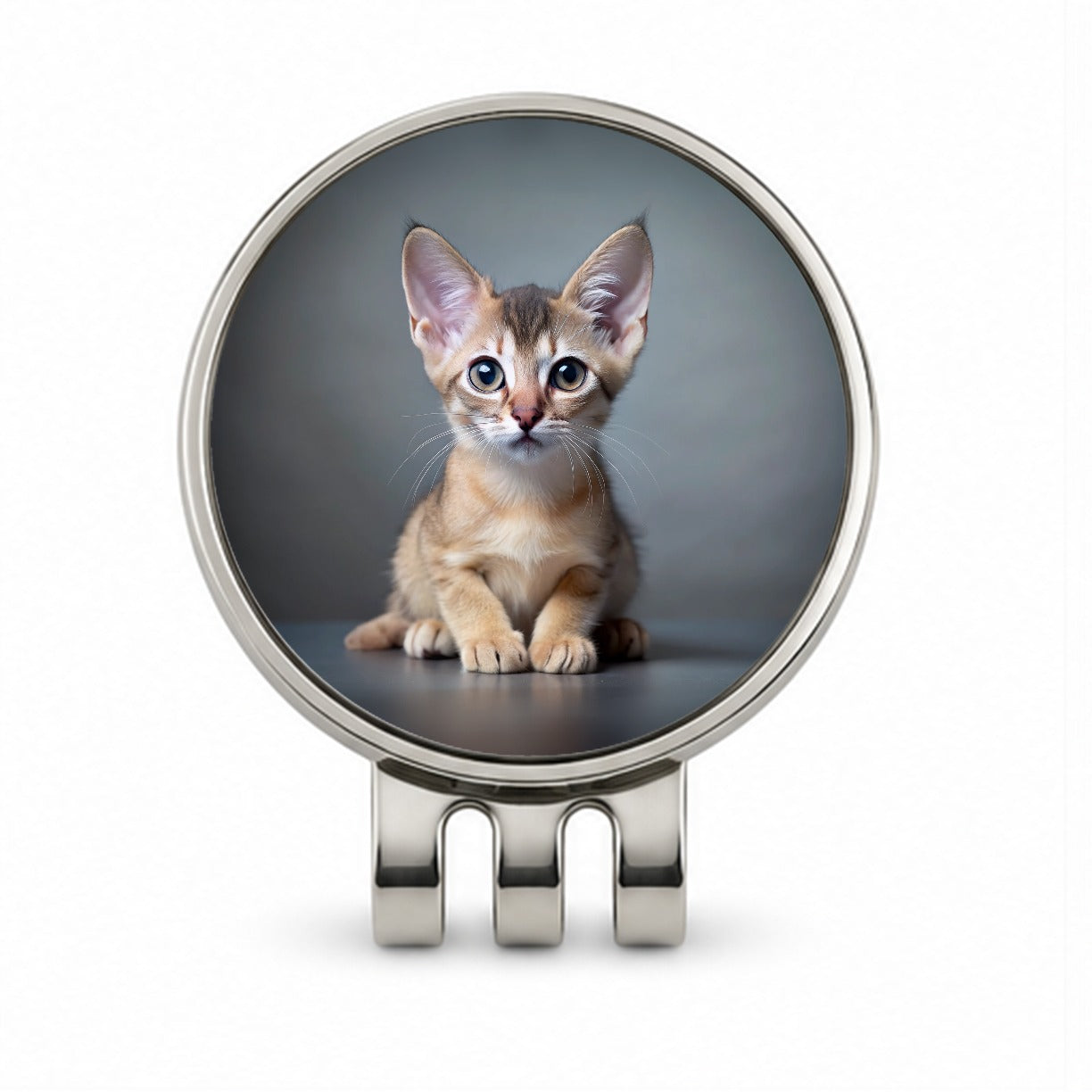 Singapura Cat Kitten Photo Golf Hat Clip with Ball Marker