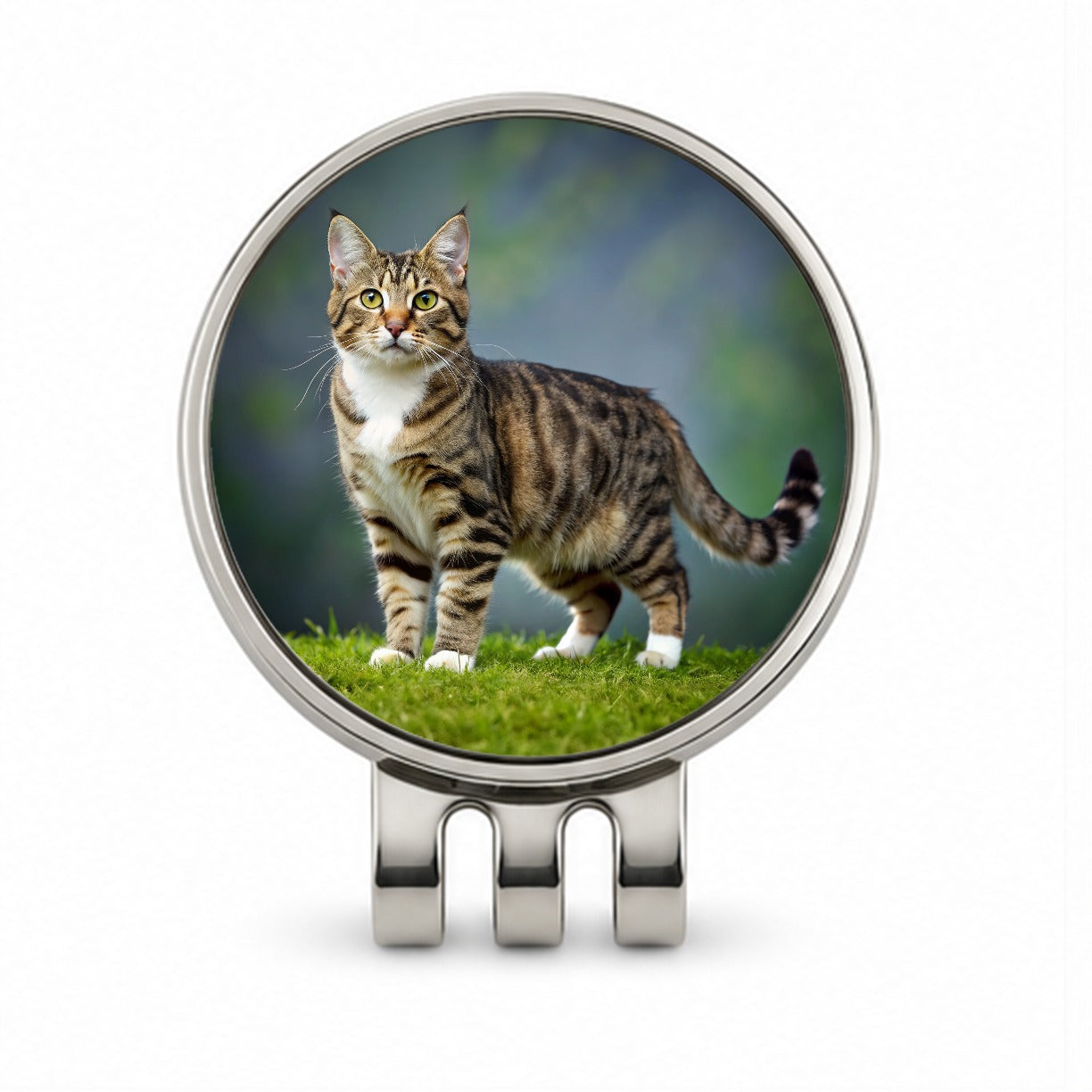 Cute Tabby Cat Photo Golf Hat Clip with Ball Marker