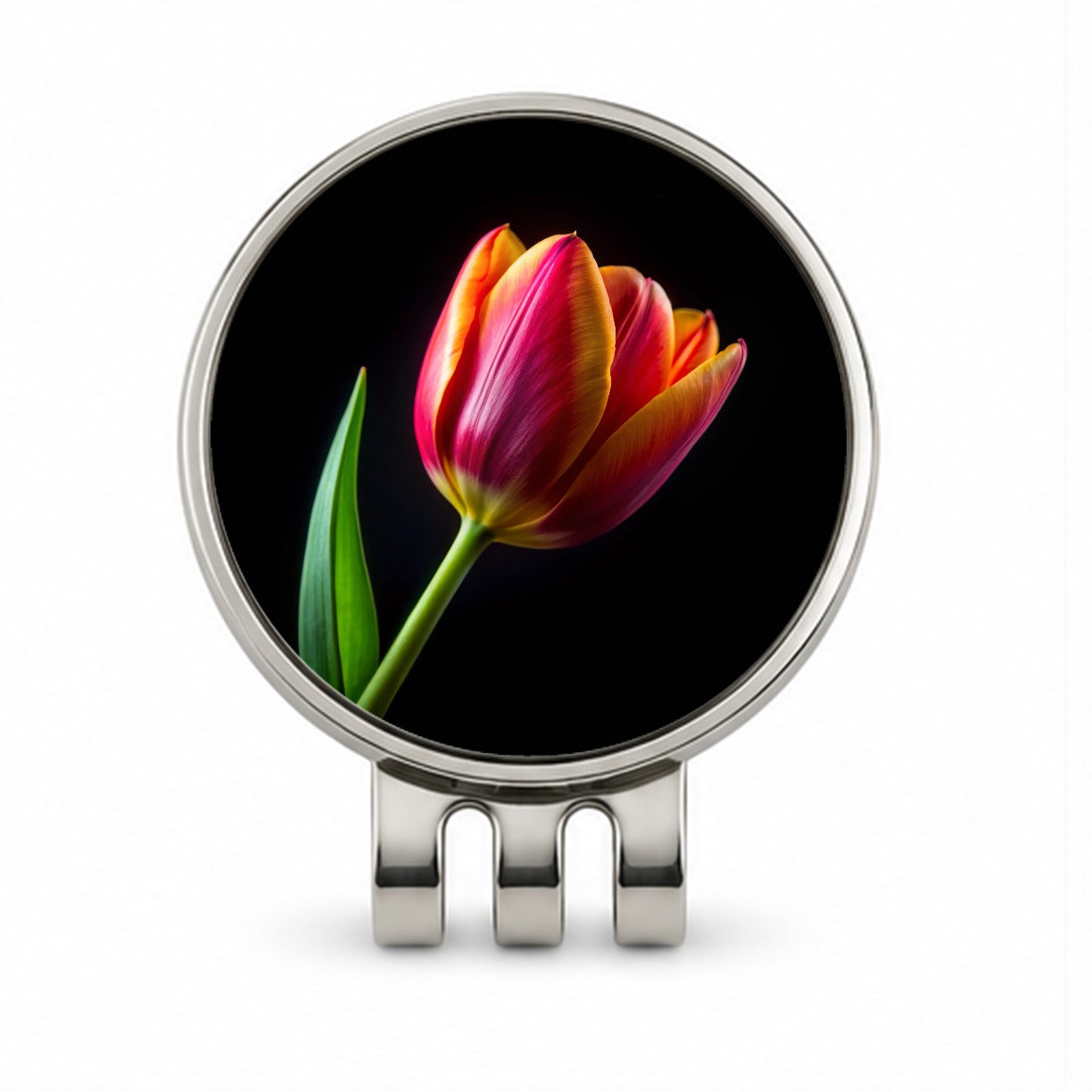 Tulip Flower Photo Golf Hat Clip with Ball Marker