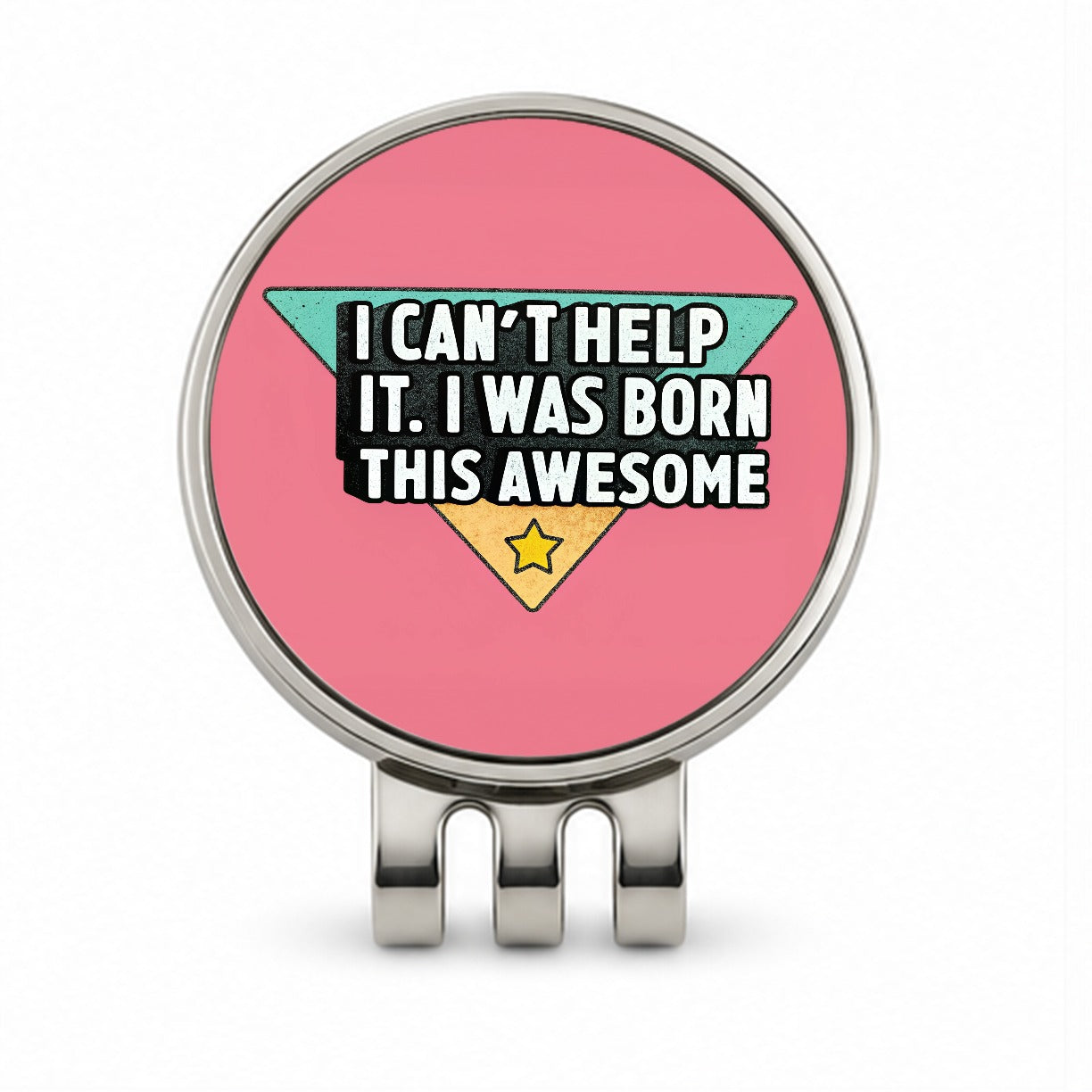 Can't Help It I Was Born This Awesome Funny Golf Hat Clip with Ball Marker