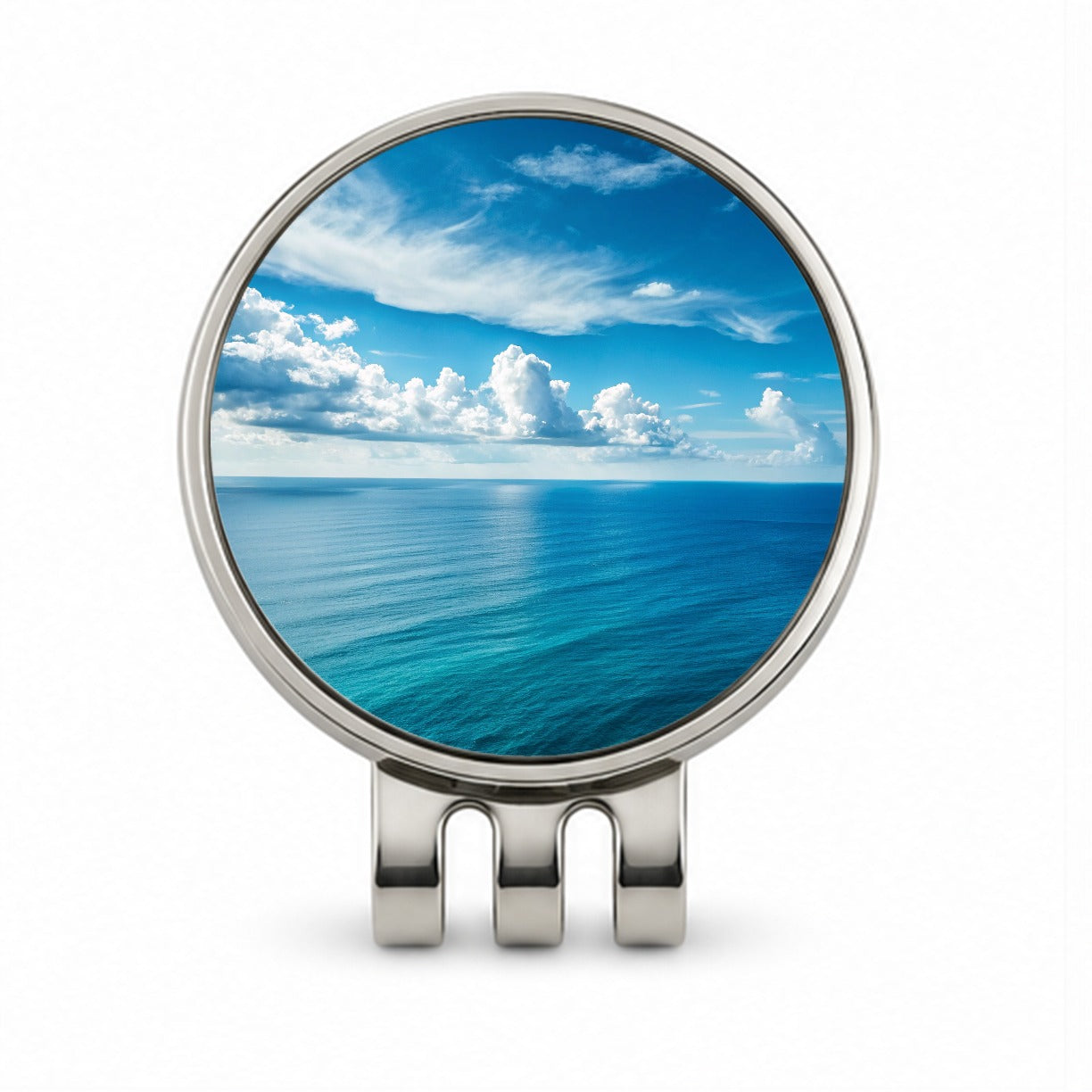 Clean View Just Sea Sky Ocean Golf Hat Clip with Ball Marker