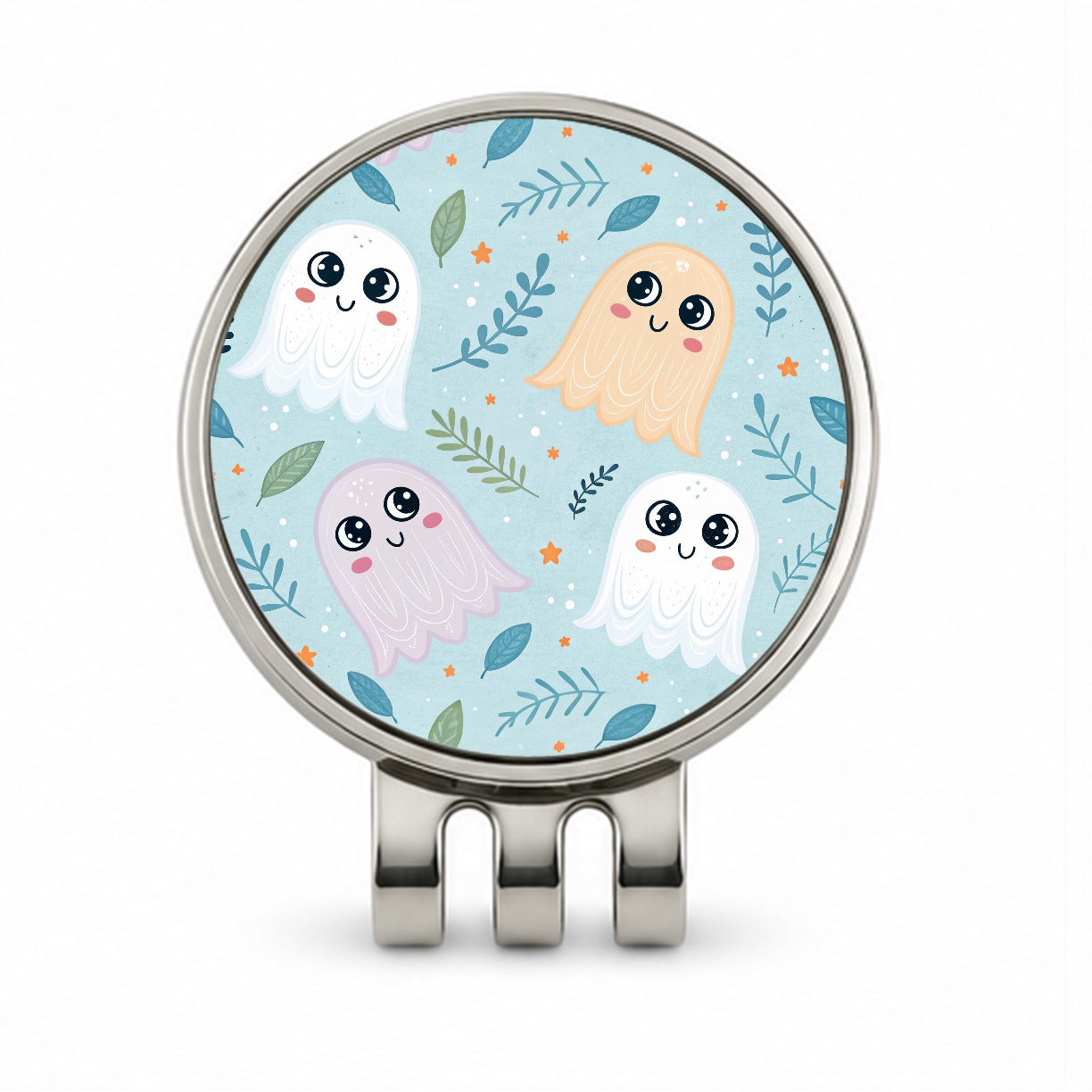 Cute Ghosts Illustration Golf Hat Clip with Ball Marker