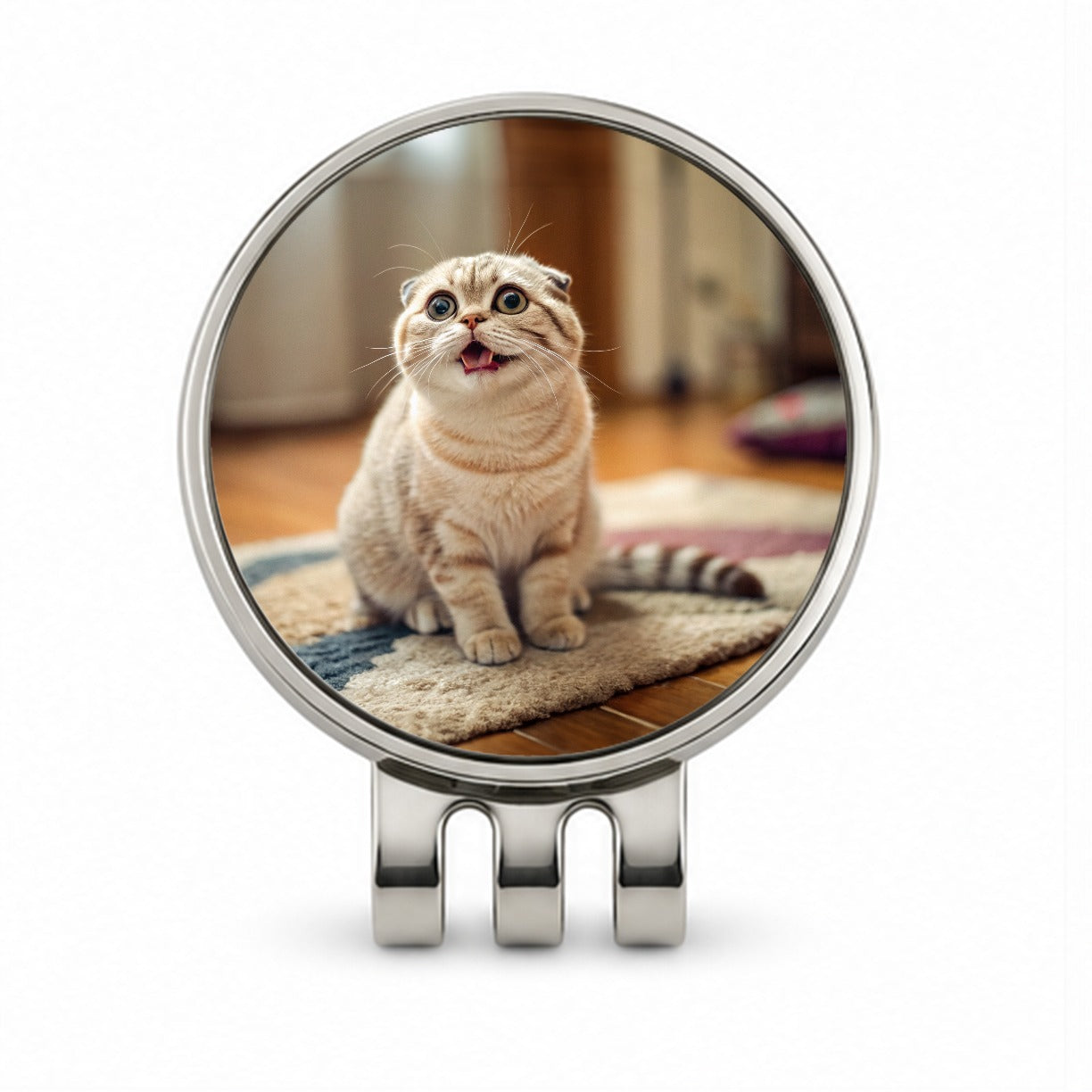 Dopey Cat Silly Golf Hat Clip with Ball Marker