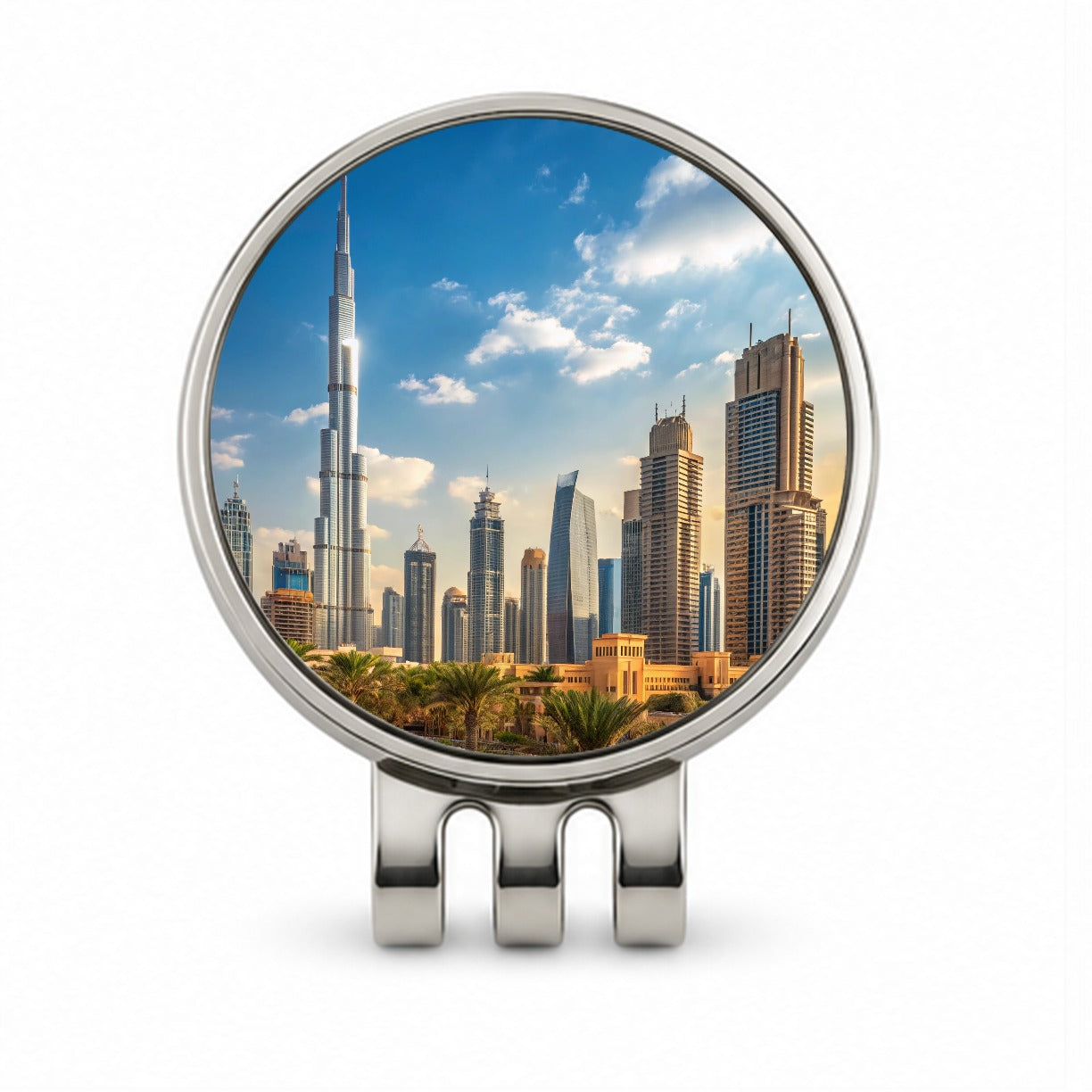 Dubai United Arab Emirates City Travel Golf Hat Clip with Ball Marker