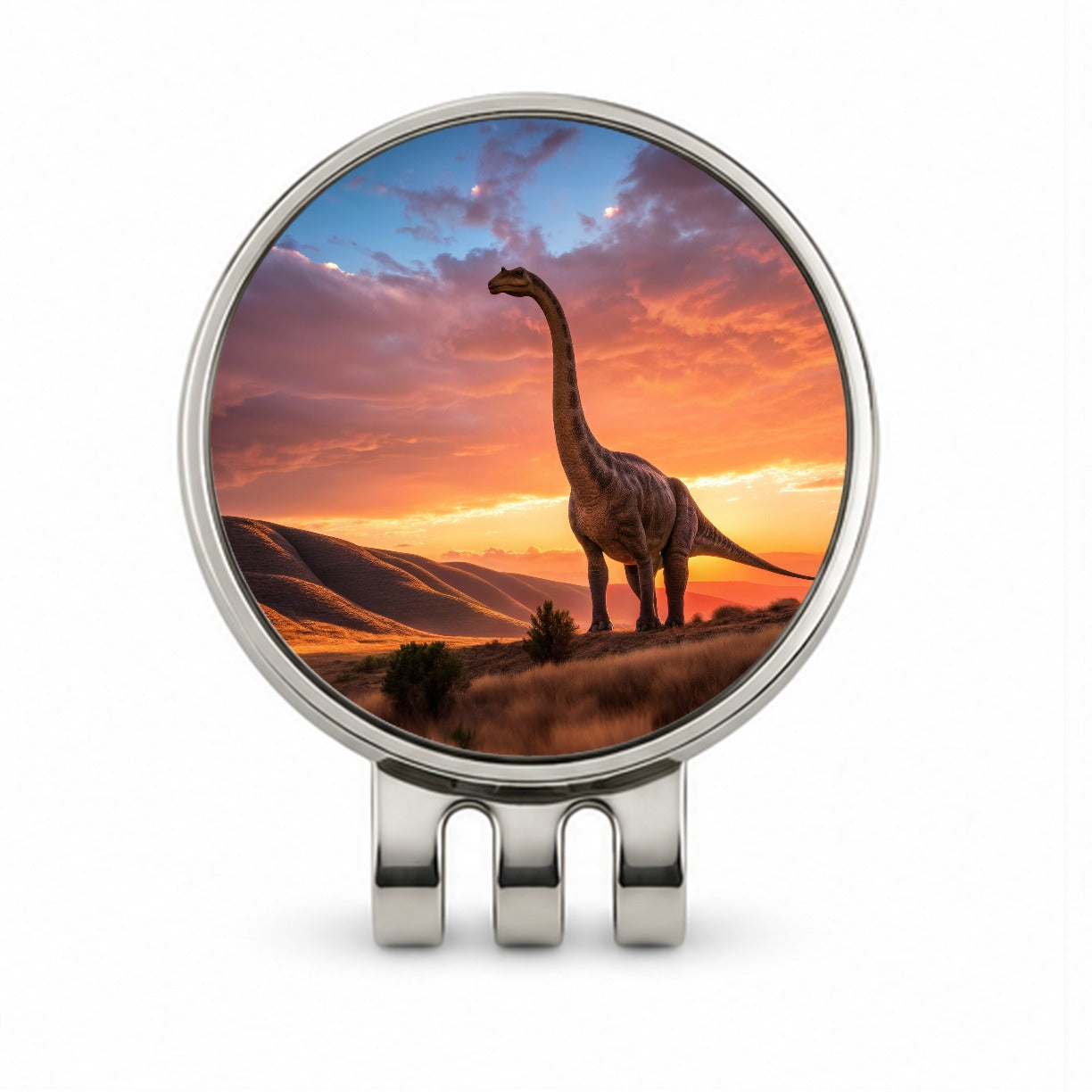 Gigantosaurus Sunset Hills Dinosaur Golf Hat Clip with Ball Marker