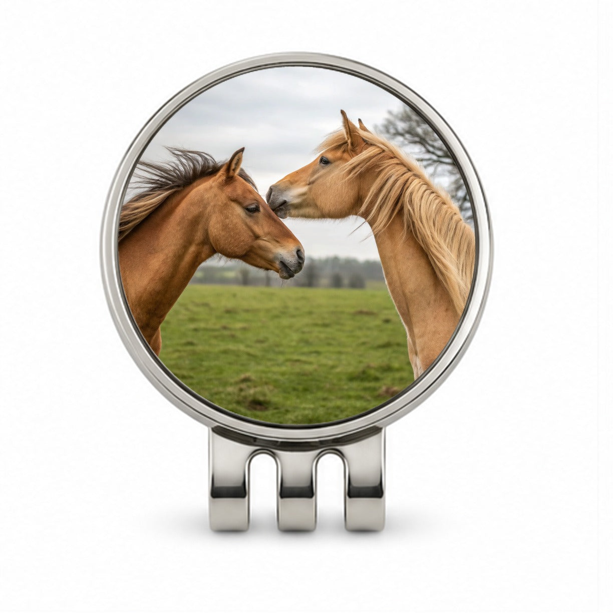 Horses Love Friends Golf Hat Clip with Ball Marker