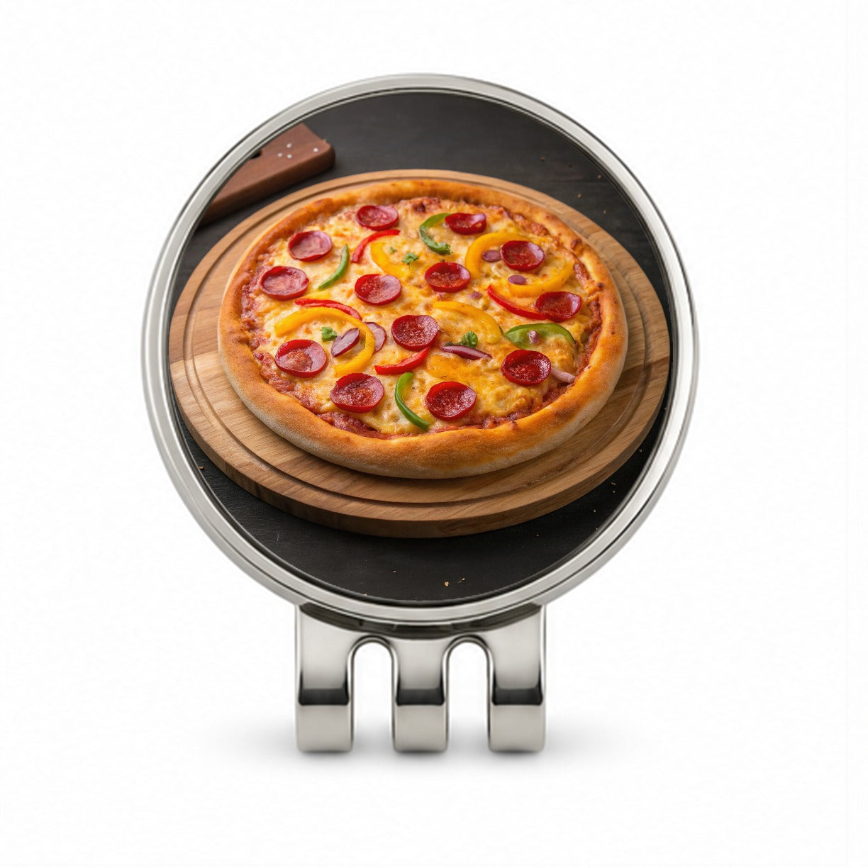 Pepperoni Pepper Pizza Golf Hat Clip with Ball Marker