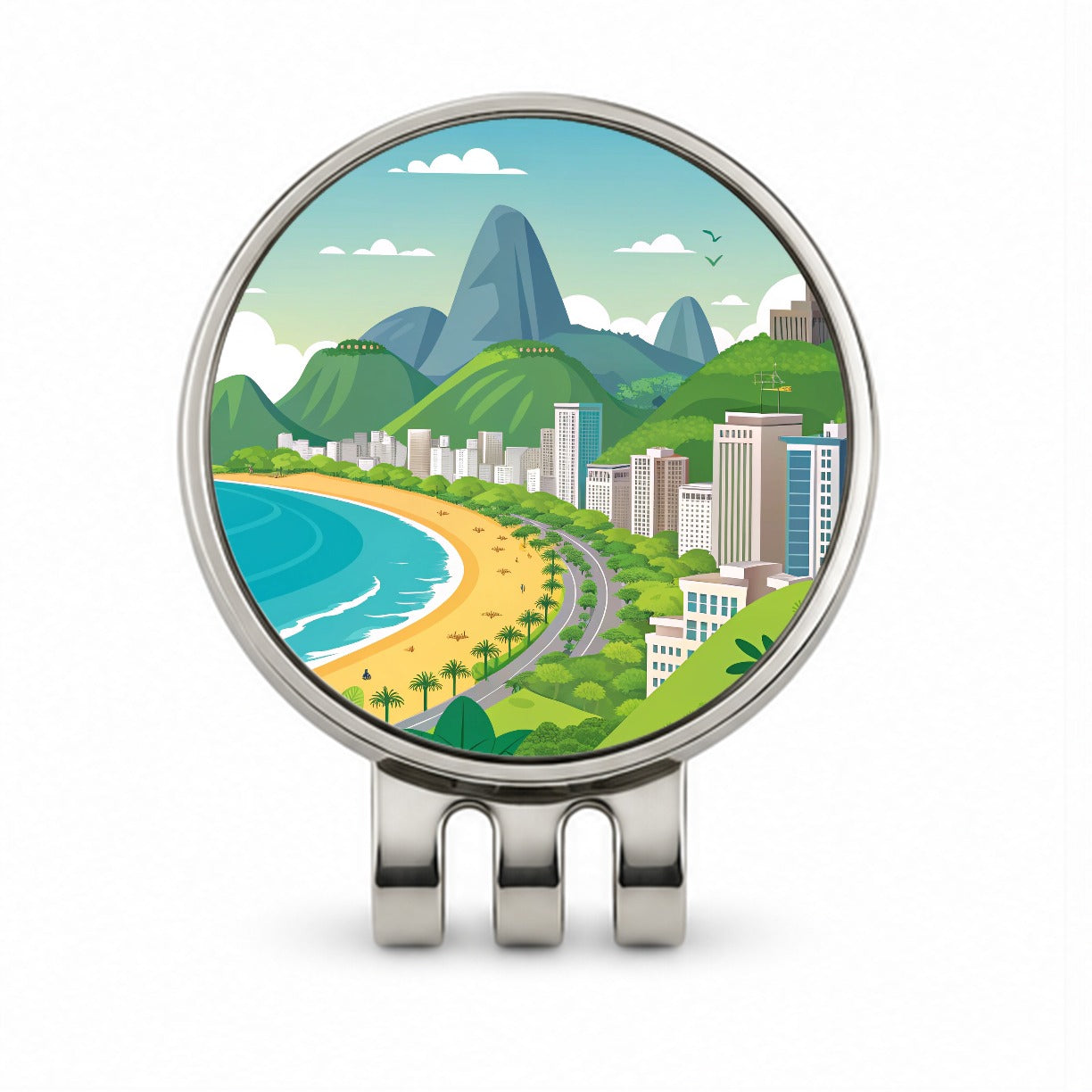 Rio De Janeiro Brazil Travel Cute Golf Hat Clip with Ball Marker