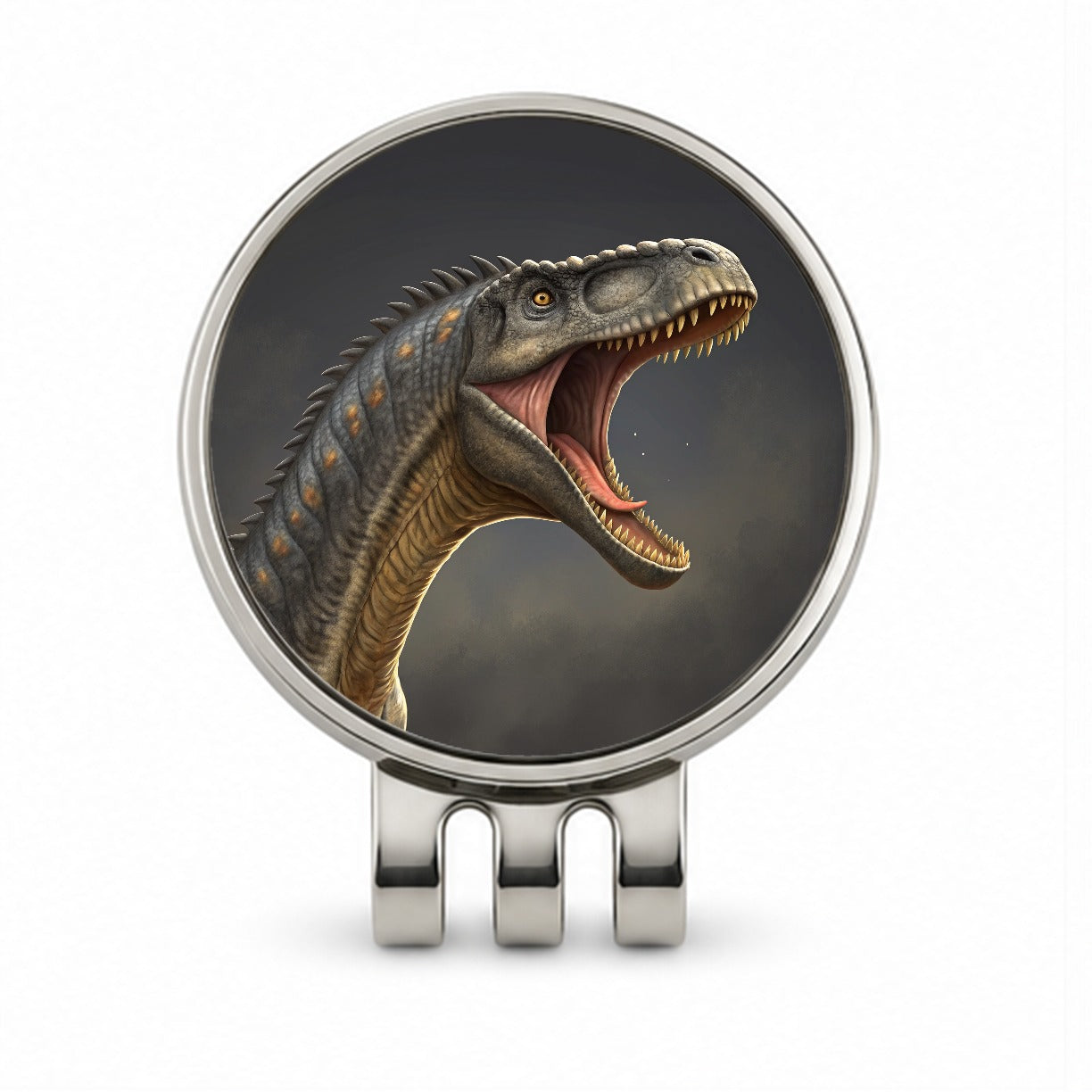 Roaring Apatosaurus Dinosaur Golf Hat Clip with Ball Marker