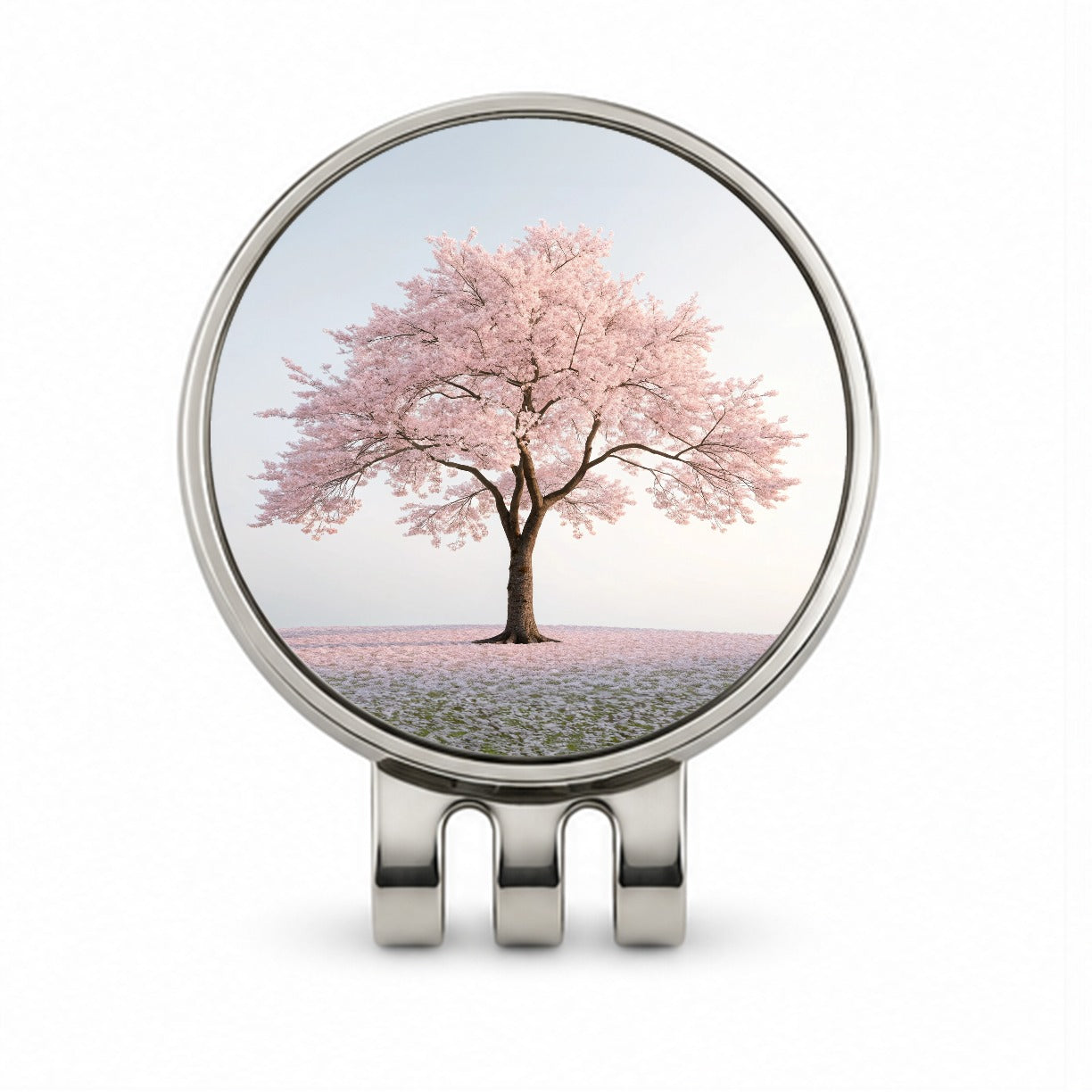Sakura Cherry Blossom Tree Pink Flower Golf Hat Clip with Ball Marker