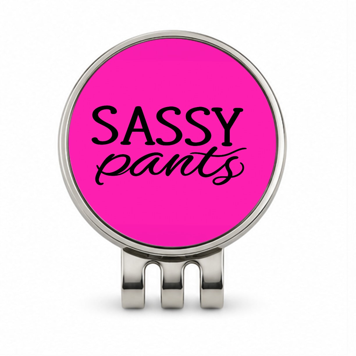 Sassy Pants Funny Golf Hat Clip with Ball Marker