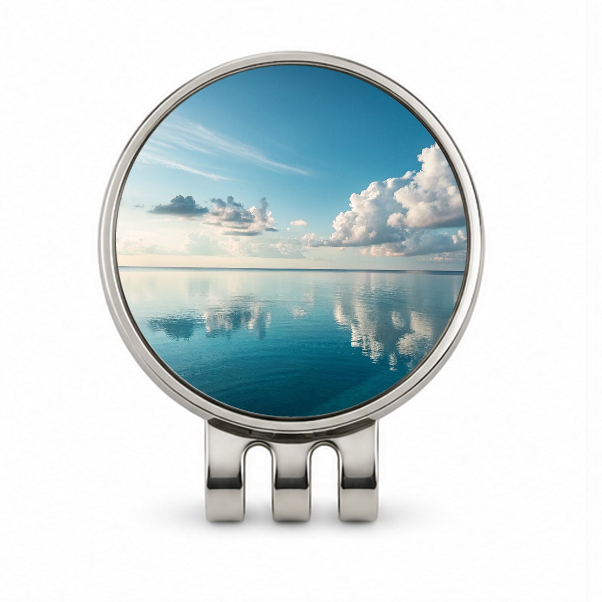 Sea And Sky Ocean Clouds Golf Hat Clip with Ball Marker