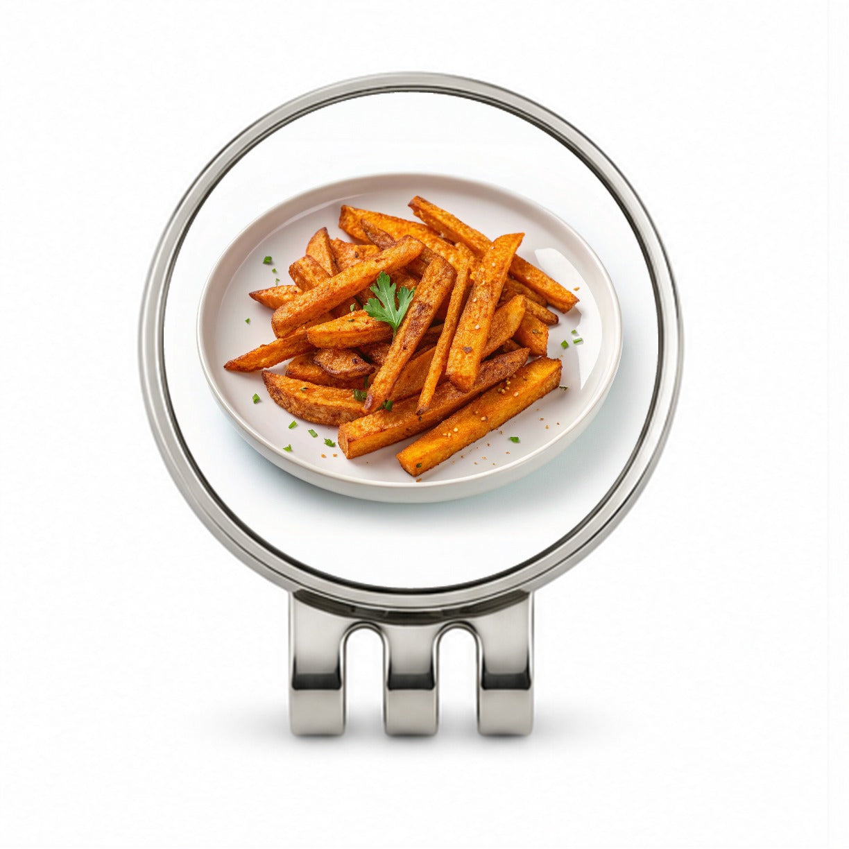 Sweet Potato Fries On Plate Golf Hat Clip with Ball Marker