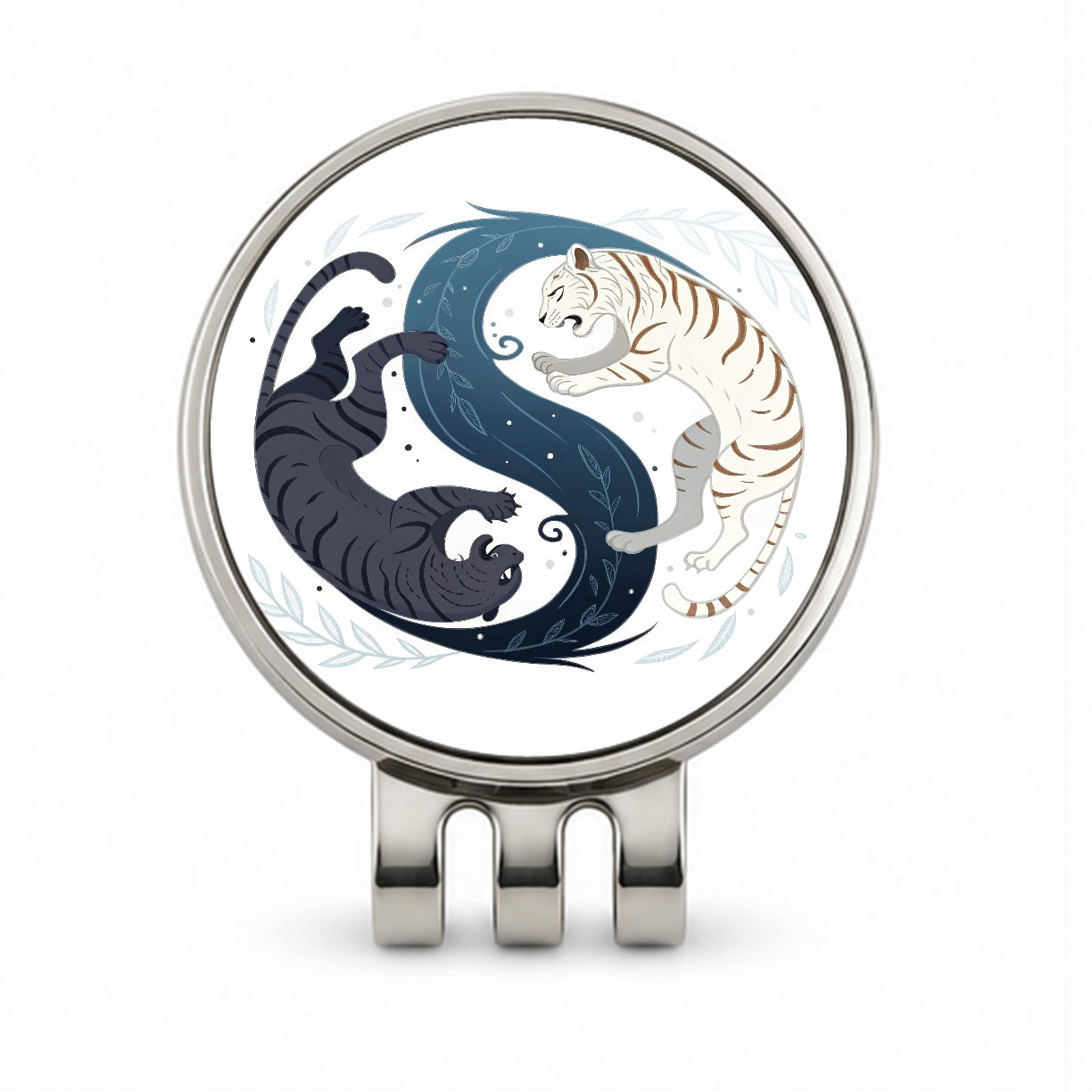 Two Tigers Yin Yang Awesome Golf Hat Clip with Ball Marker