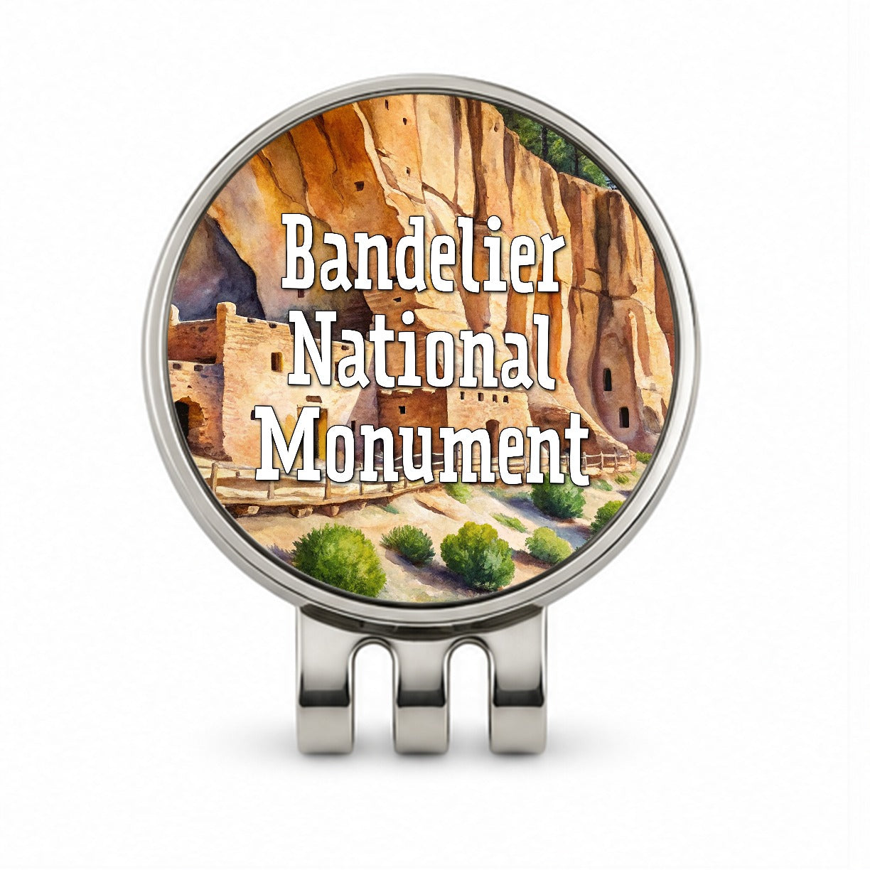 Bandelier National Monument New Mexico Golf Hat Clip with Ball Marker