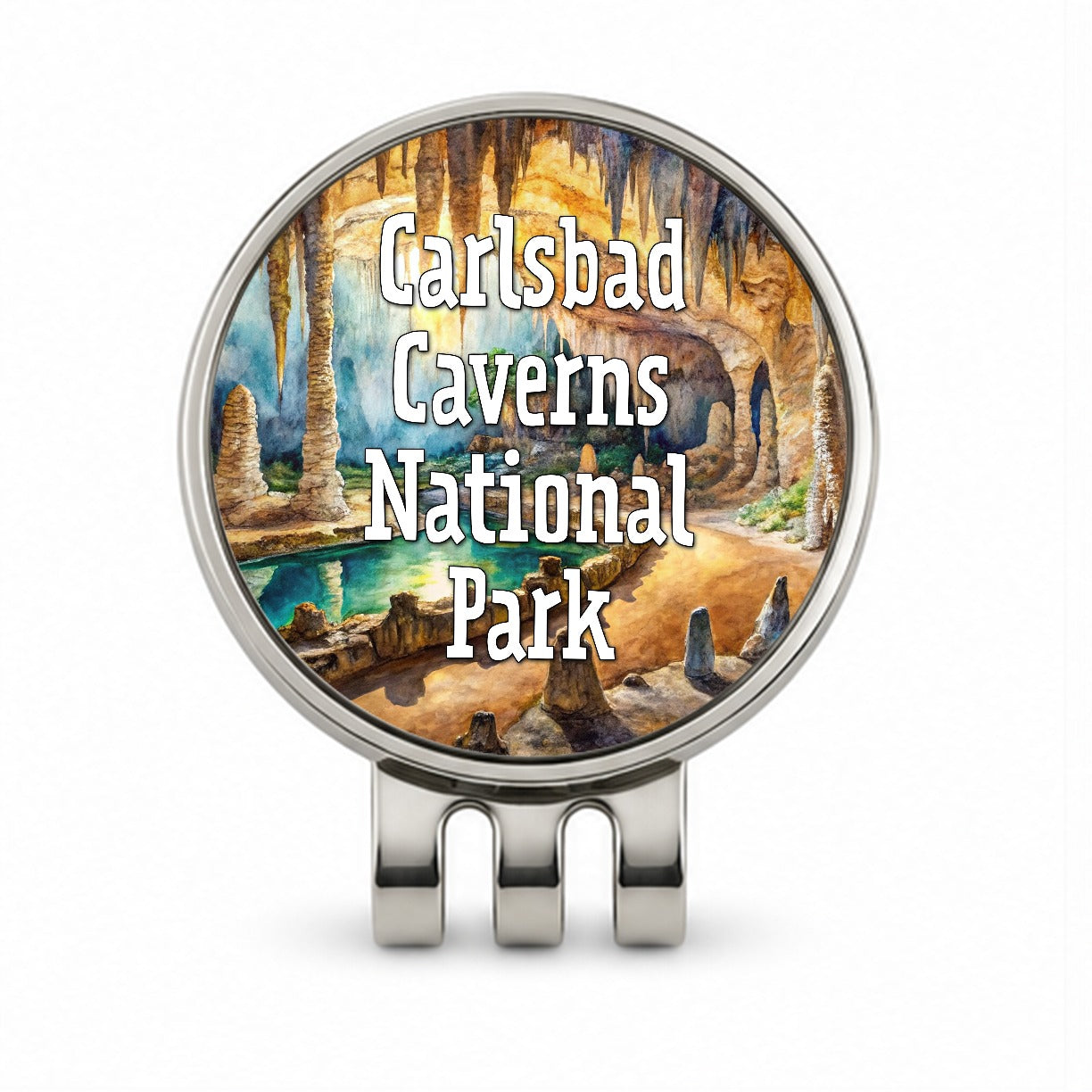 Carlsbad Caverns National Park New Mexico Golf Hat Clip with Ball Marker