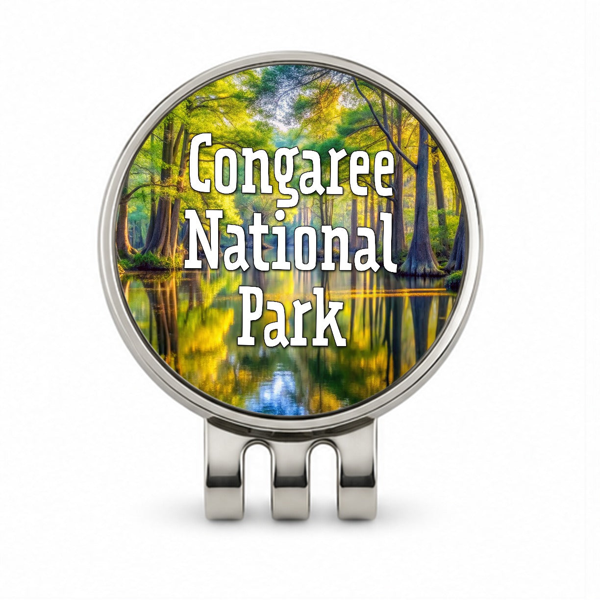 Congaree National Park South Carolina Golf Hat Clip with Ball Marker