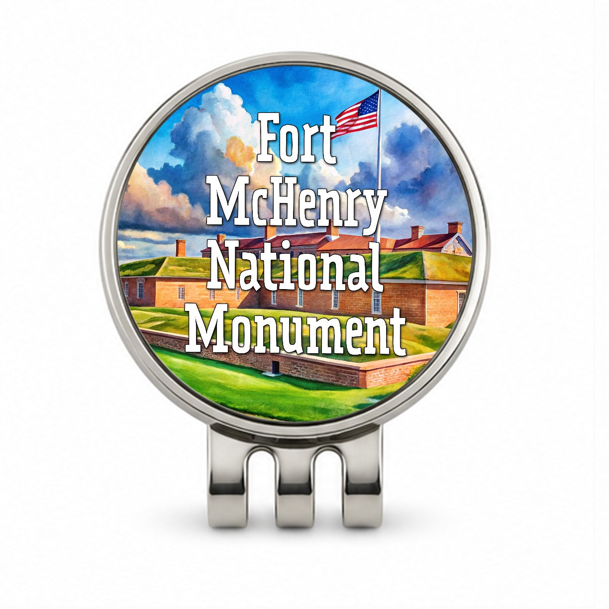 Fort McHenry National Monument Maryland Golf Hat Clip with Ball Marker