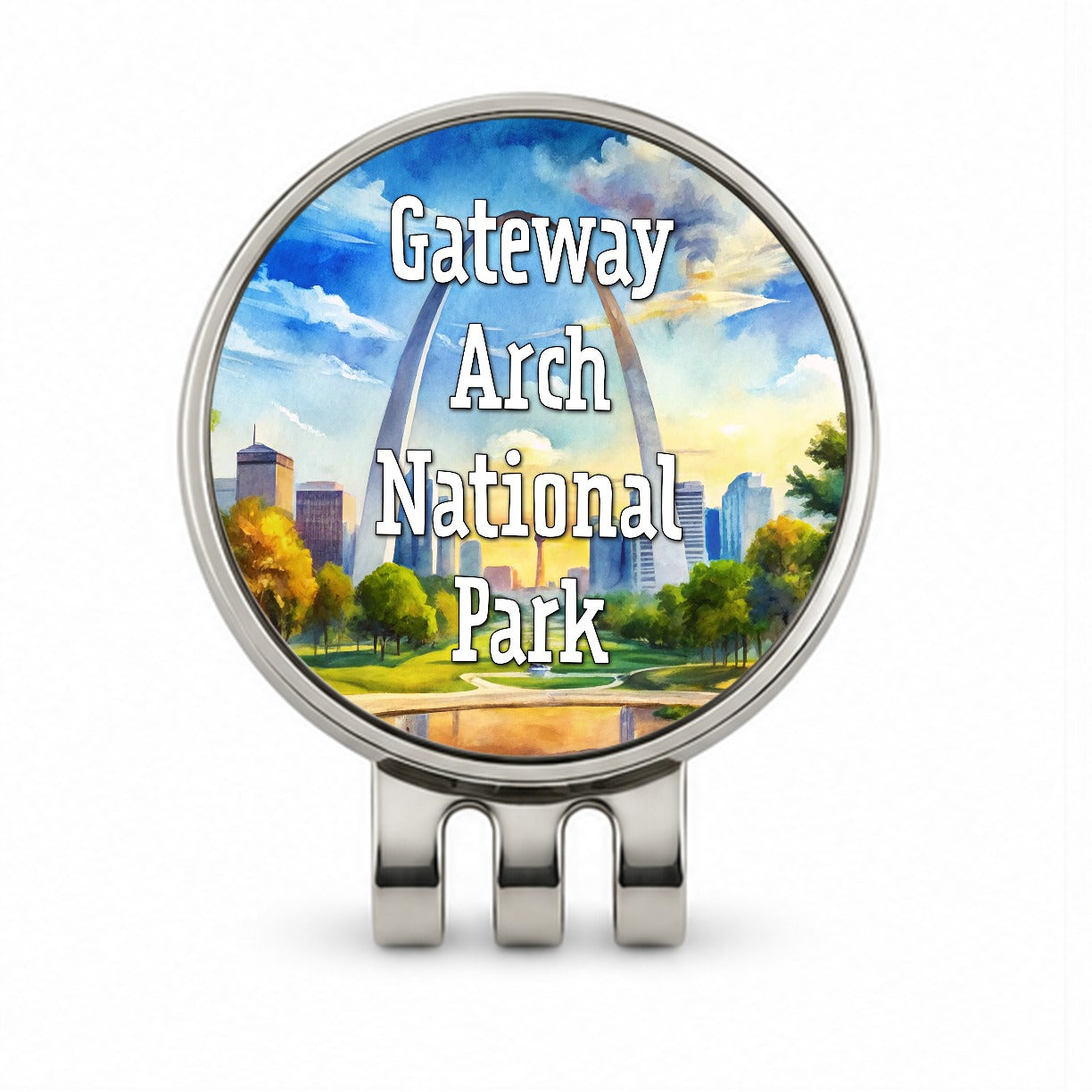 Gateway Arch National Park Missouri Golf Hat Clip with Ball Marker