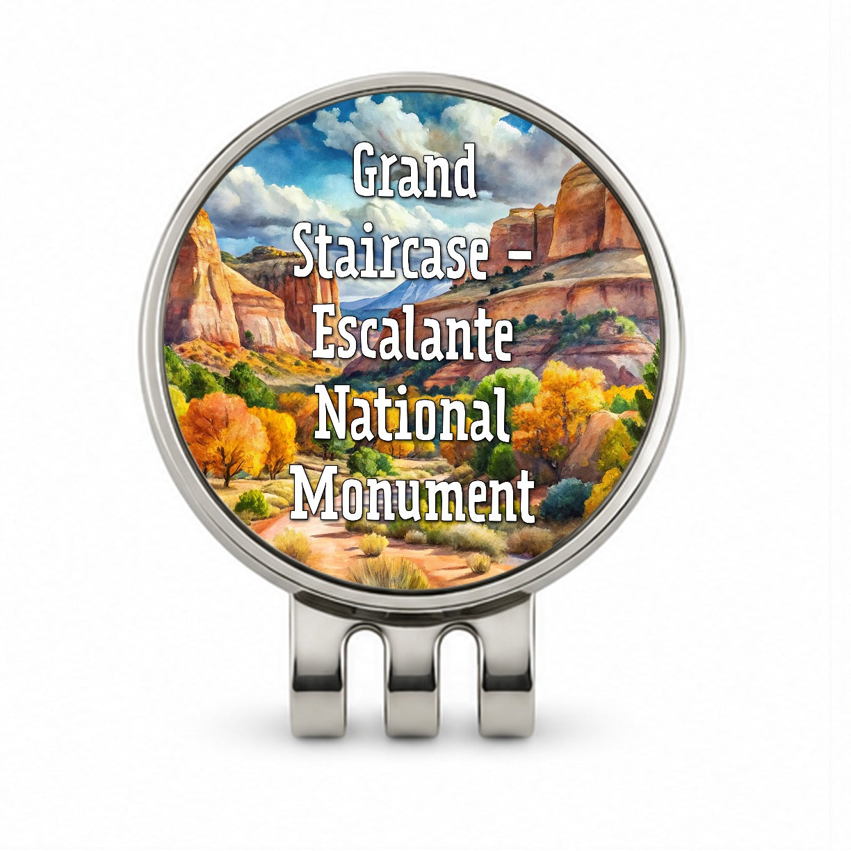 Grand Staircase - Escalante National Monument Utah Golf Hat Clip with Ball Marker