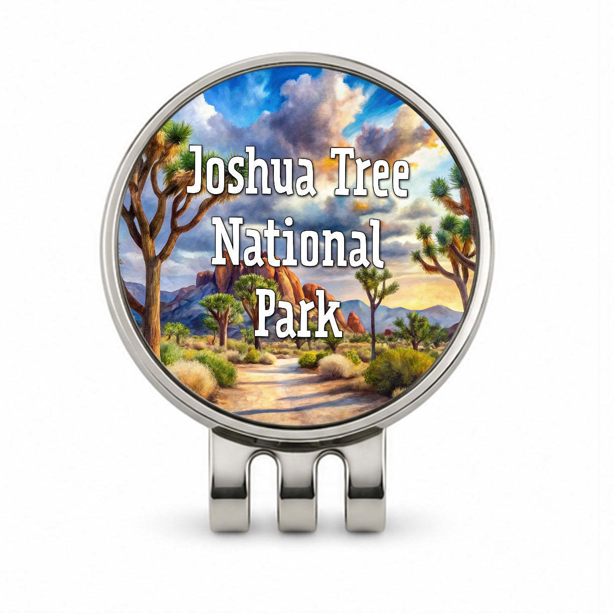 Joshua Tree National Park California Golf Hat Clip with Ball Marker