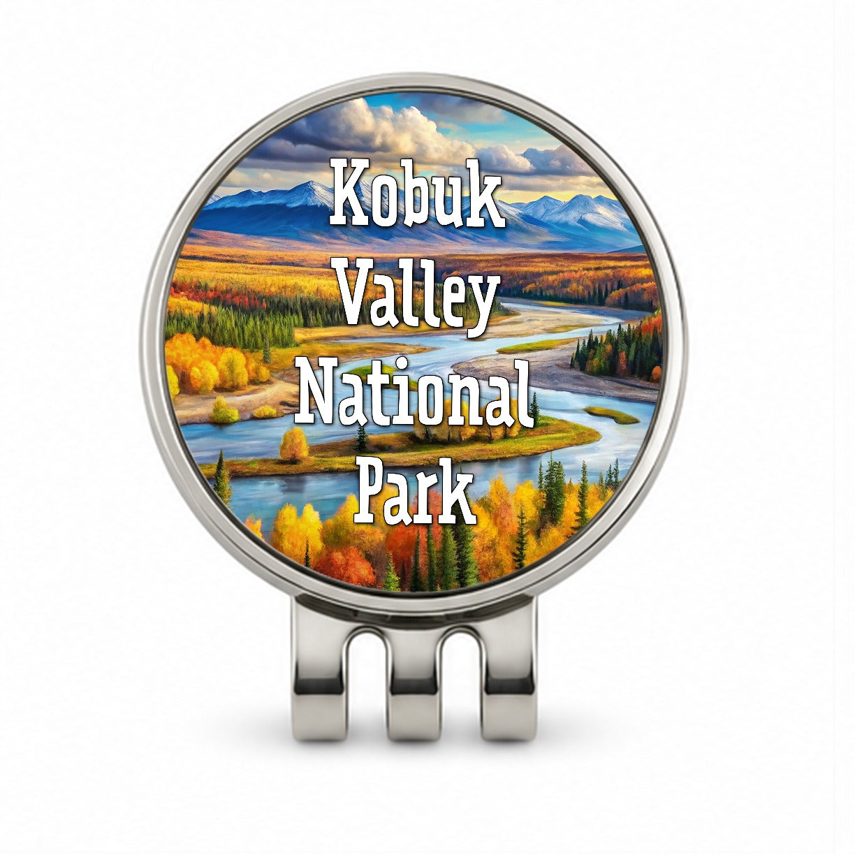 Kobuk Valley National Park Alaska Golf Hat Clip with Ball Marker