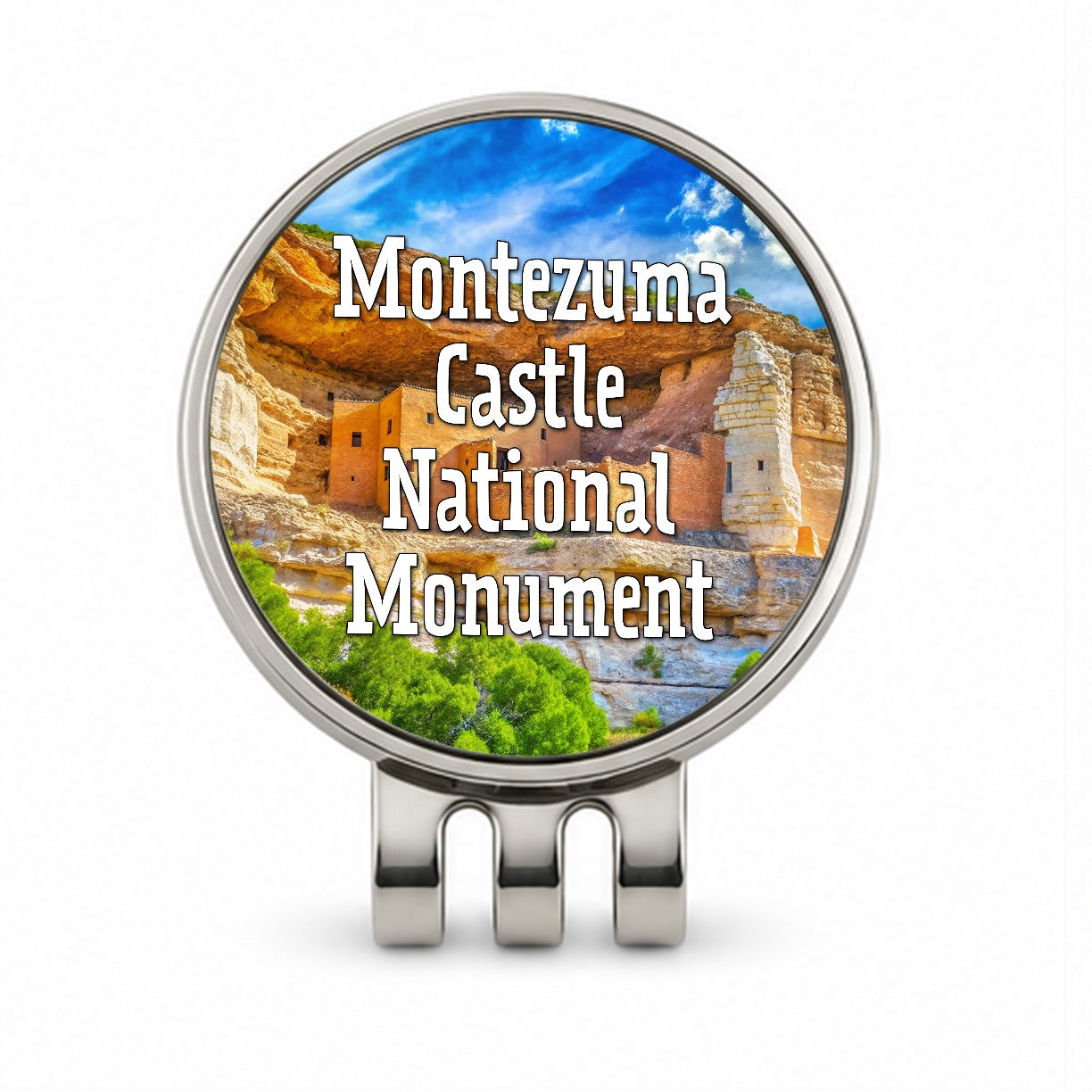 Montezuma Castle National Monument Arizona Golf Hat Clip with Ball Marker
